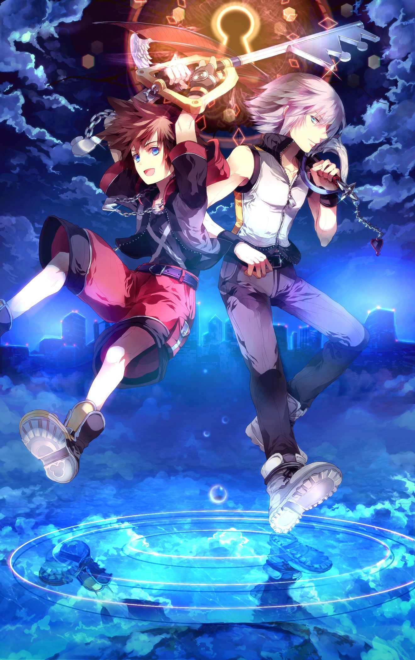 kingdom hearts sora and riku wallpaper