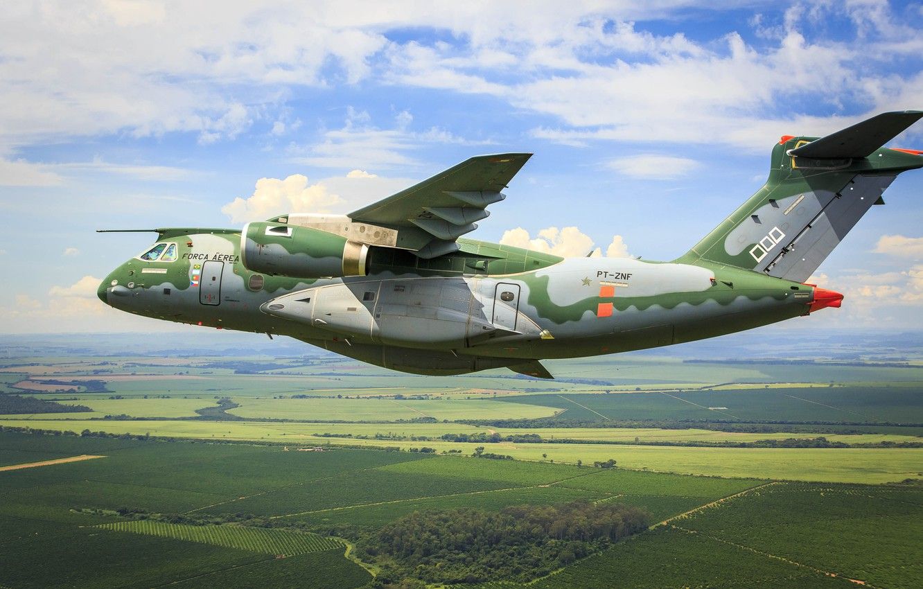 Wallpaper FAB, Embraer, KC 390, Military Aircraft, Force Air