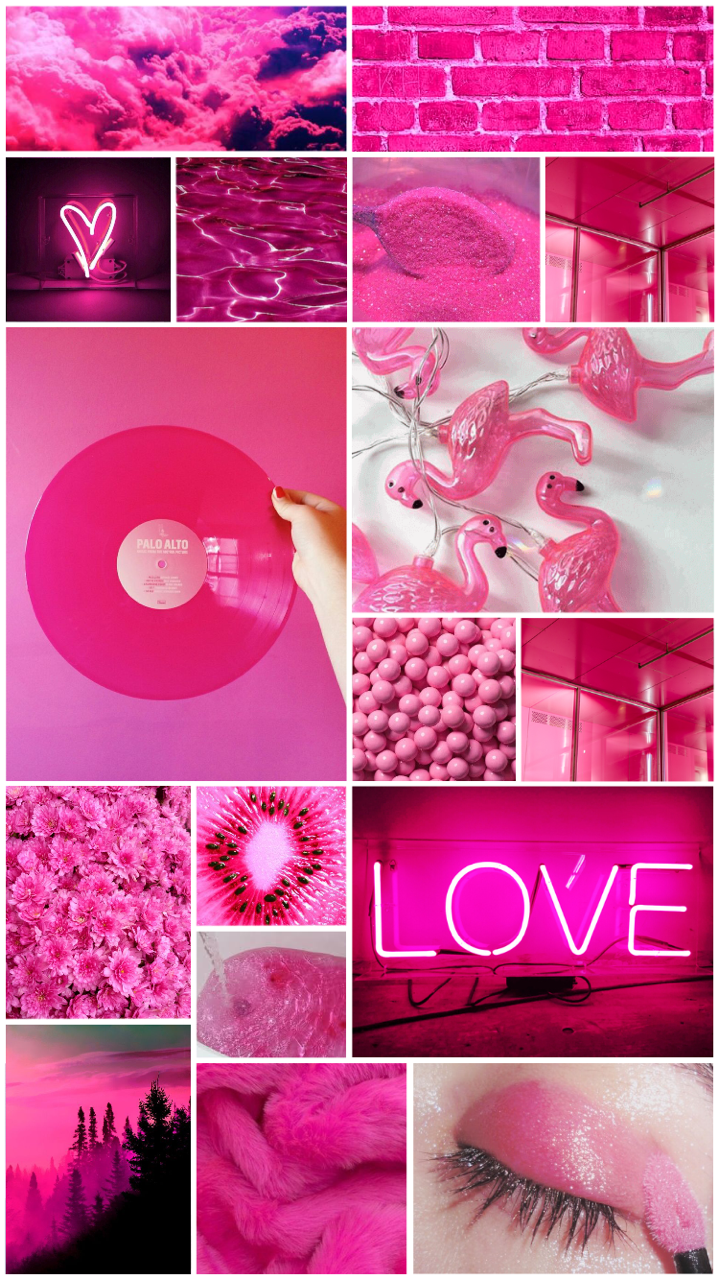 Dark Pink Aesthetic Wallpaper Collage - img-cahoots