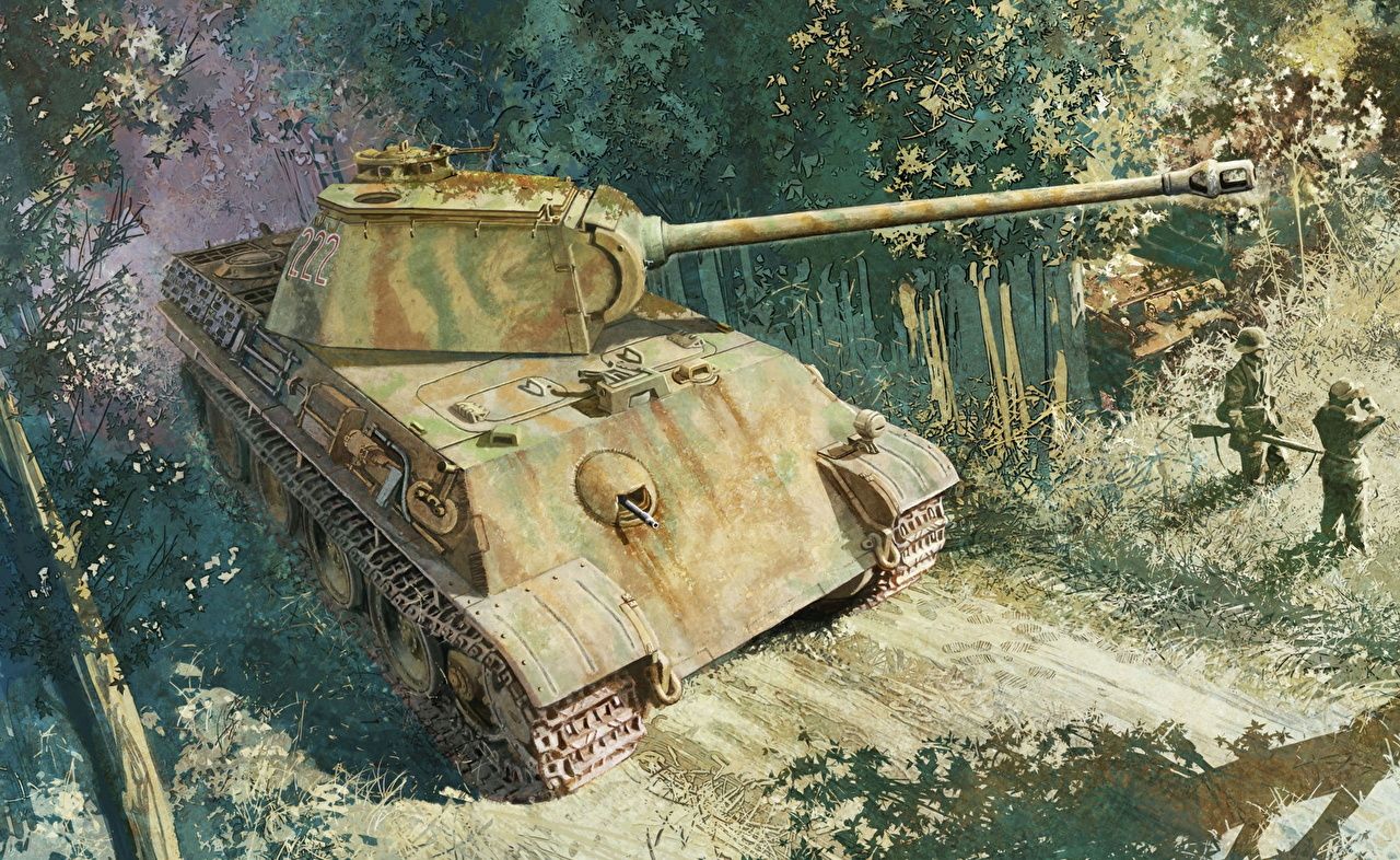 image Tanks Pz.Kpfw. V Ausf. G Panther Painting Art military