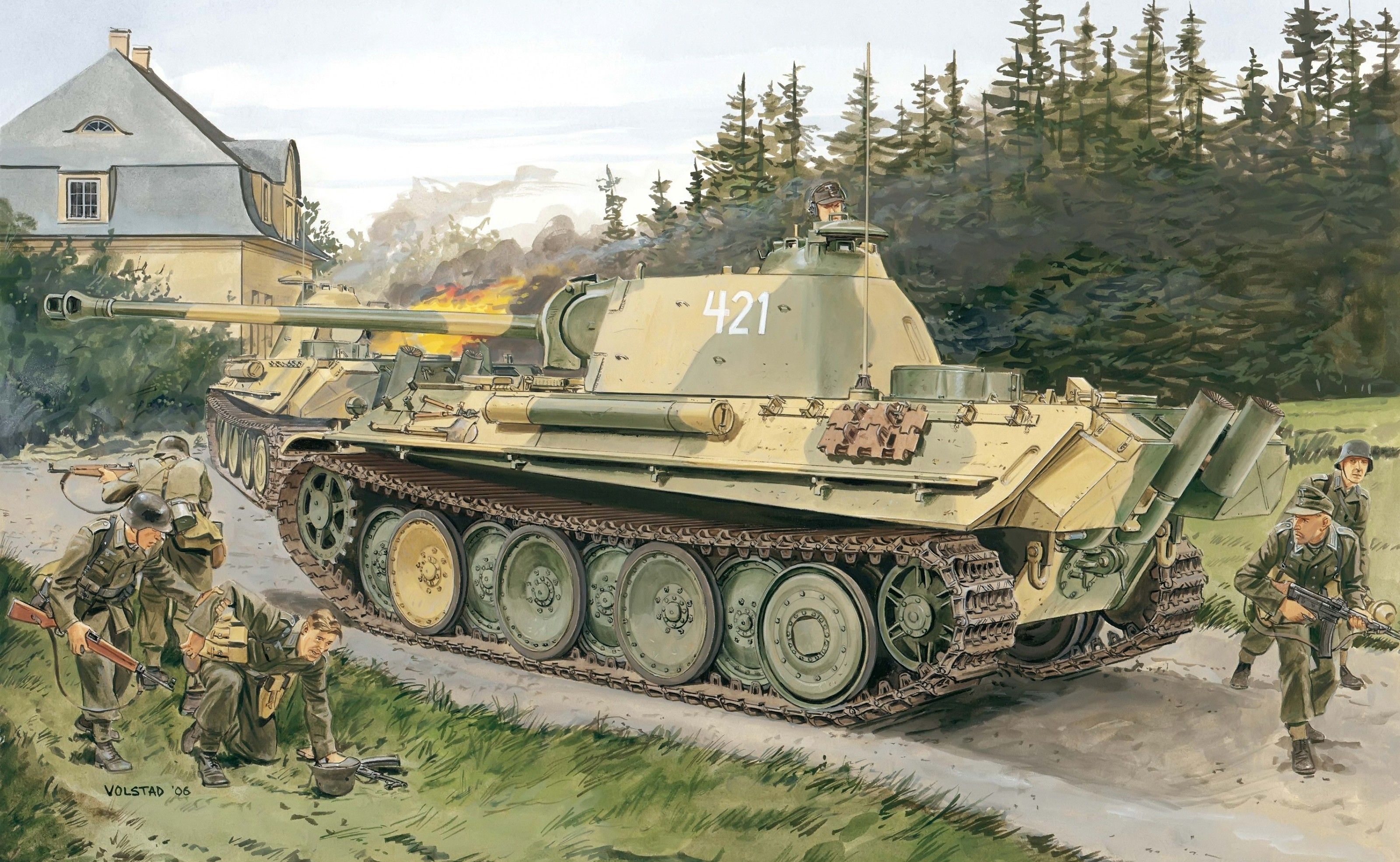 military, tanks, artwork, PzKpfW 5 Panther wallpaper