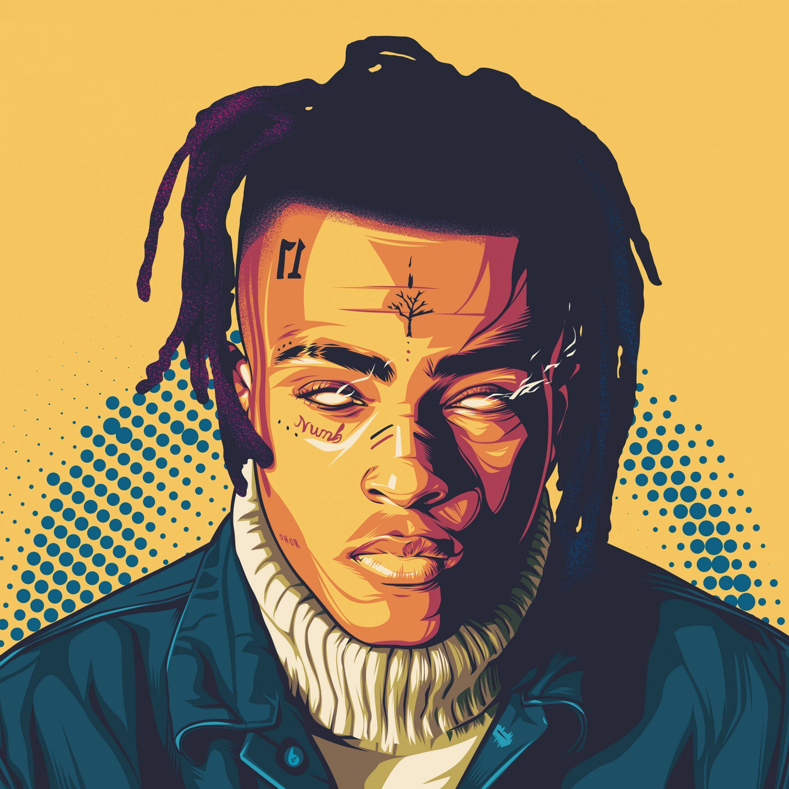 XXXTentacion Digital Art 4k, HD Music, 4k Wallpaper