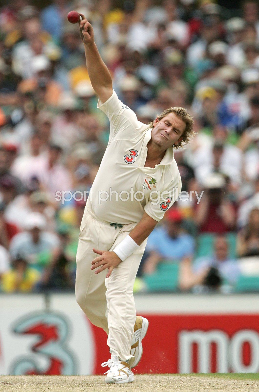 Shane Warne Australia bowls 5th Ashes Test Sydney 2007 Image