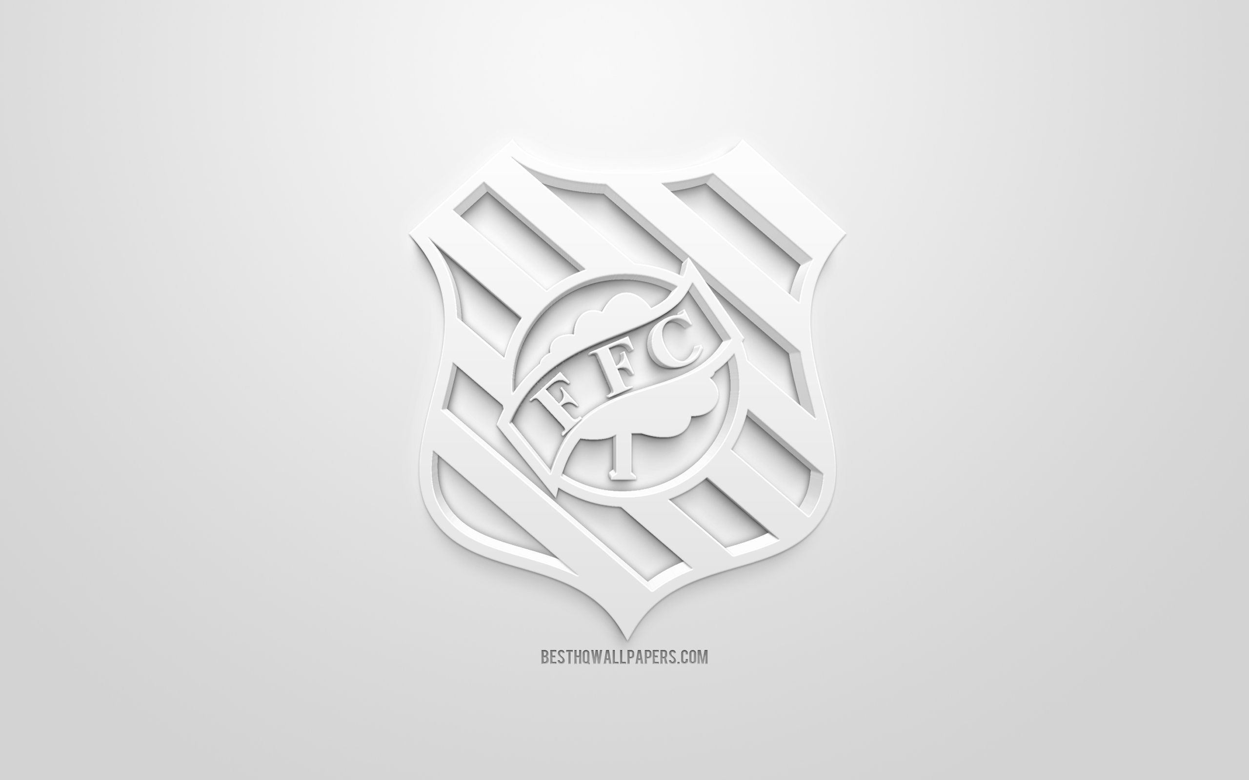 Download wallpaper Figueirense FC, creative 3D logo, black