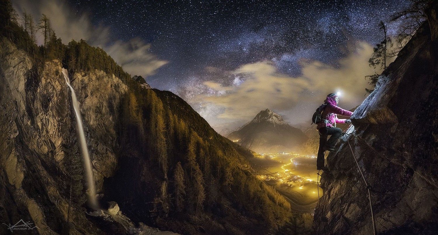 women, Nature, Landscape, Mountains, Clouds, Long Exposure, Trees