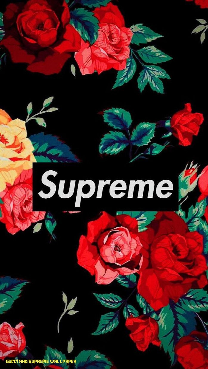 Supreme Floral iPhone Wallpaper