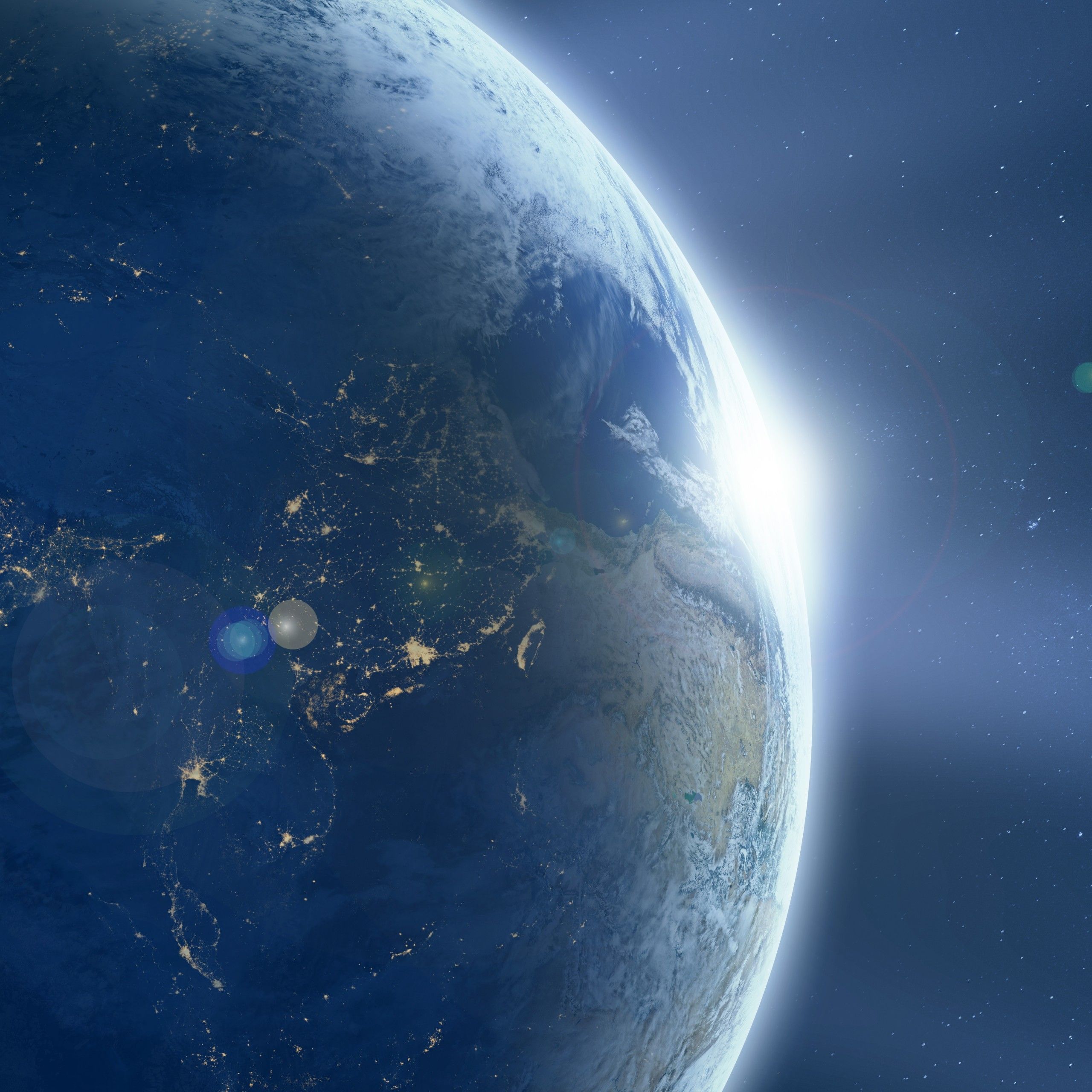 Wallpaper Earth, Moon, Sunrise, India, HD, 4K, 8K, Space