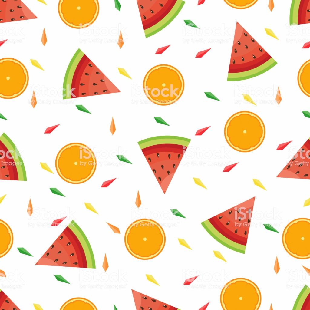 Seamless Pattern Summer Tropical Fresh Fruit Wallpaper Background Stock Illustration Image Now