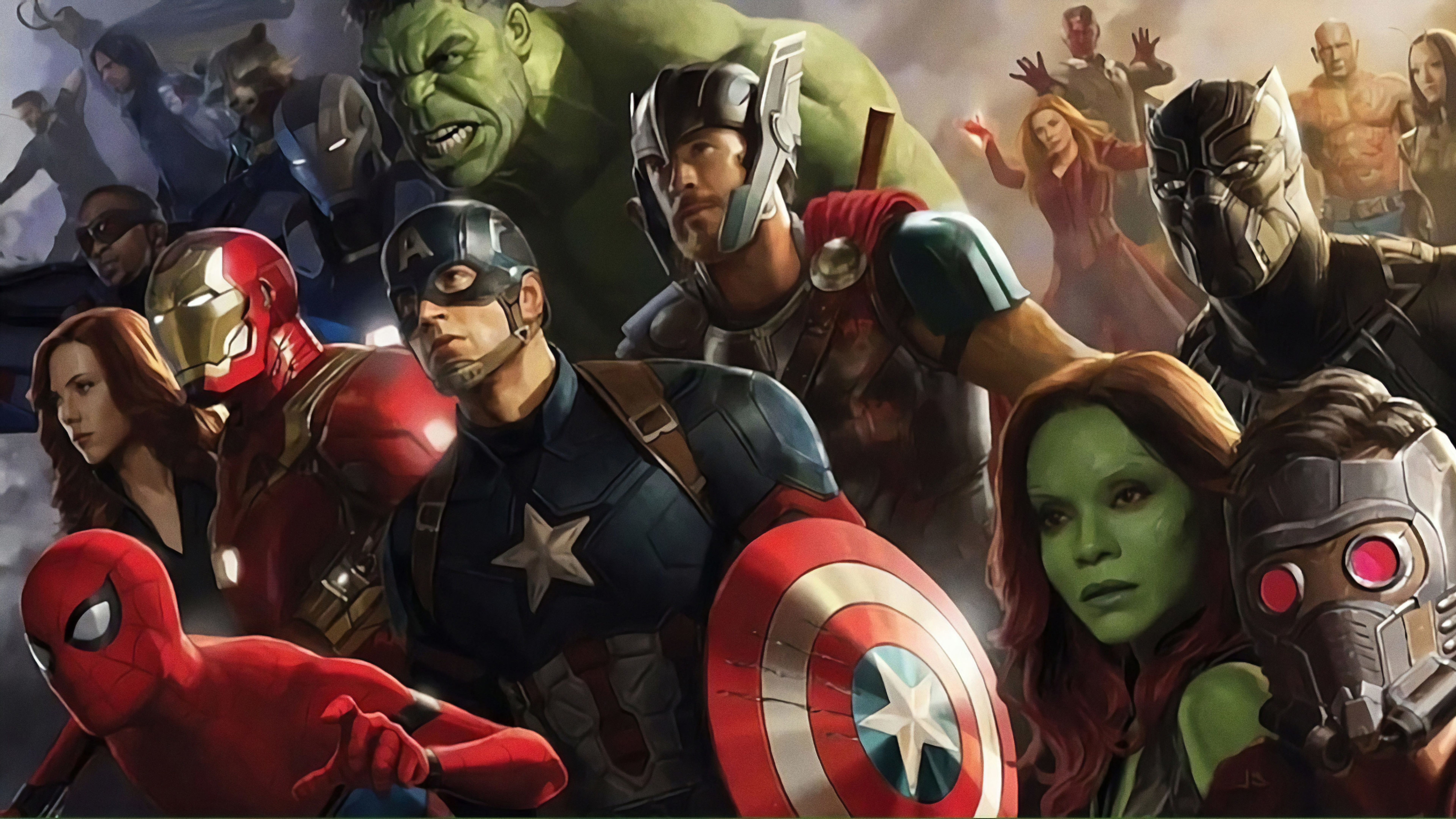 All Superheros in Avengers Infinity War 8K Wallpaper, HD