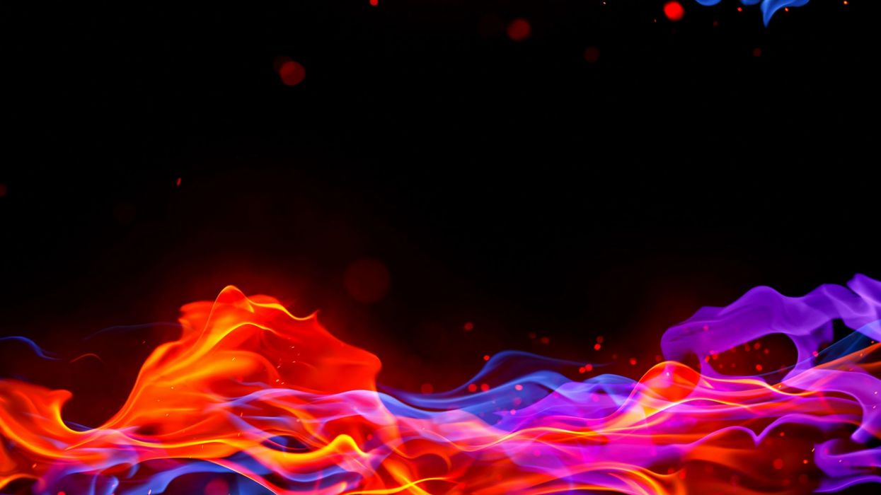 Abstract flames multicolor wallpaperx1440
