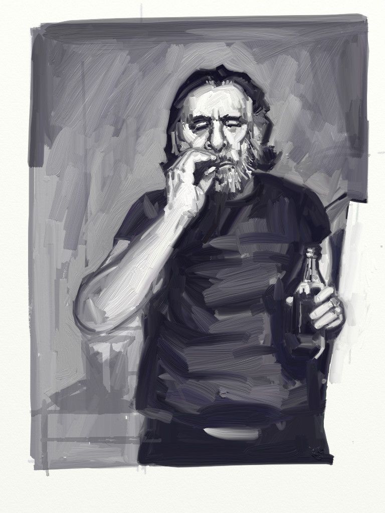 Portrait of Charles Bukowski, Chris Davies