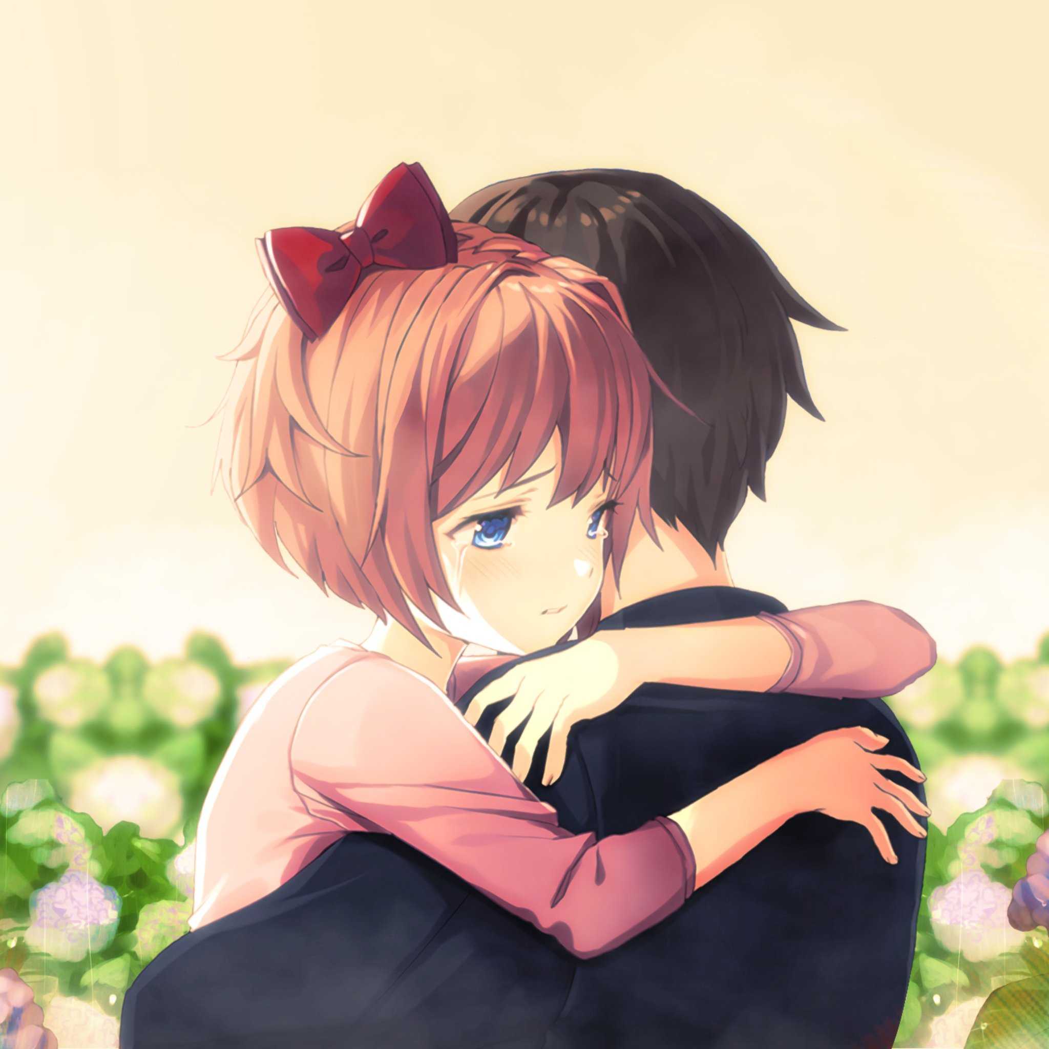 Cute Anime Couple Hug HD Wallpapers