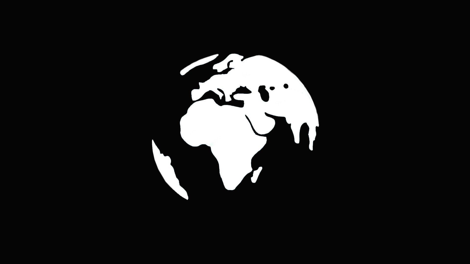 world, Minimalism, Simple, Black, White, Continents, Africa