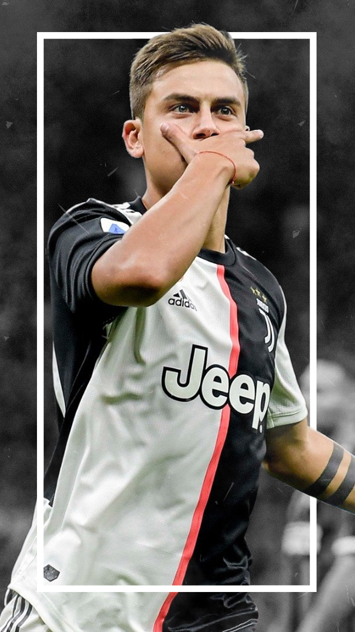 Wallpaper para celular do jogador Paulo Dybala, da Juventus. em