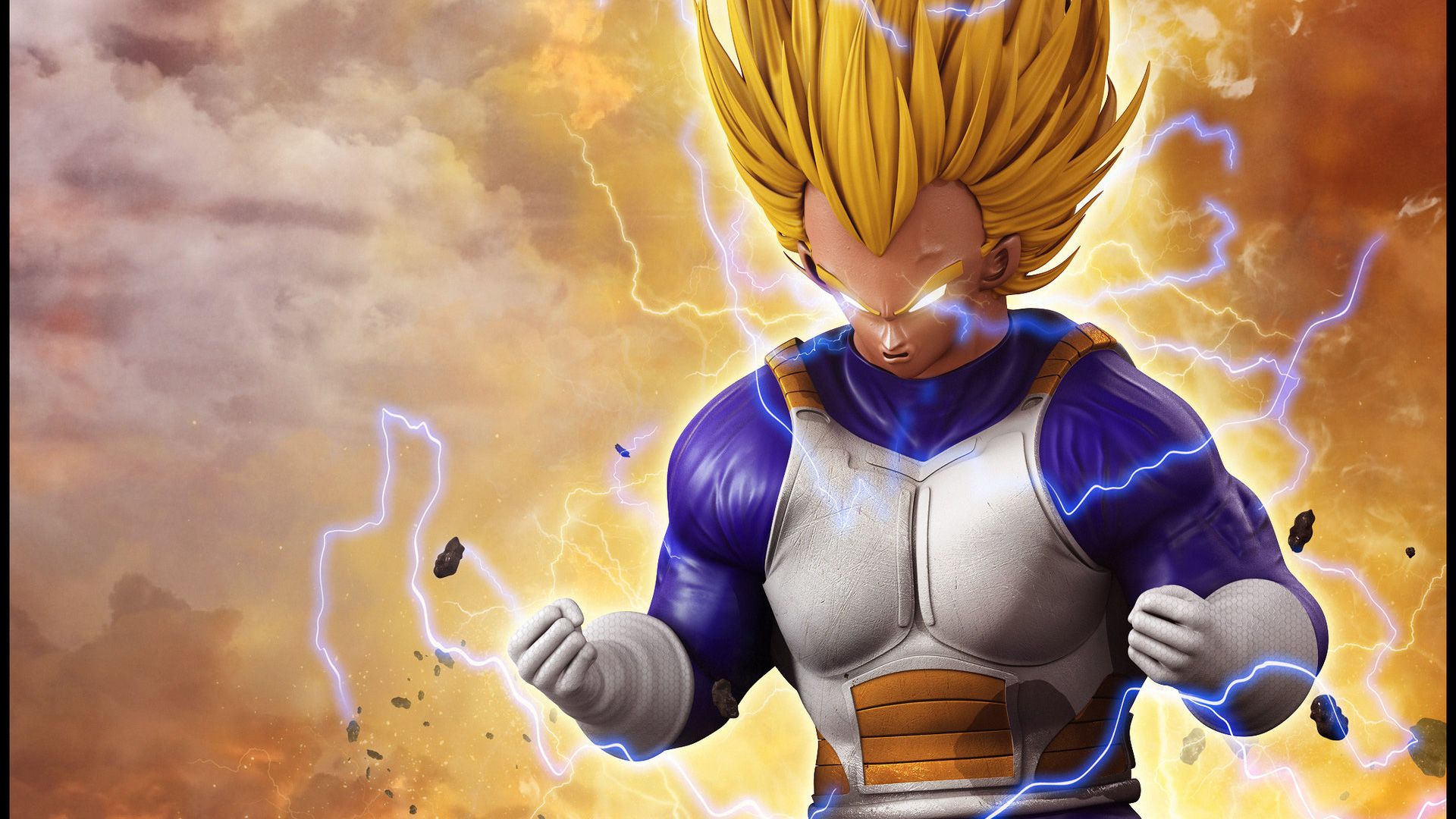 Vegeta 3D Art, HD Anime, 4k Wallpaper, Image, Background