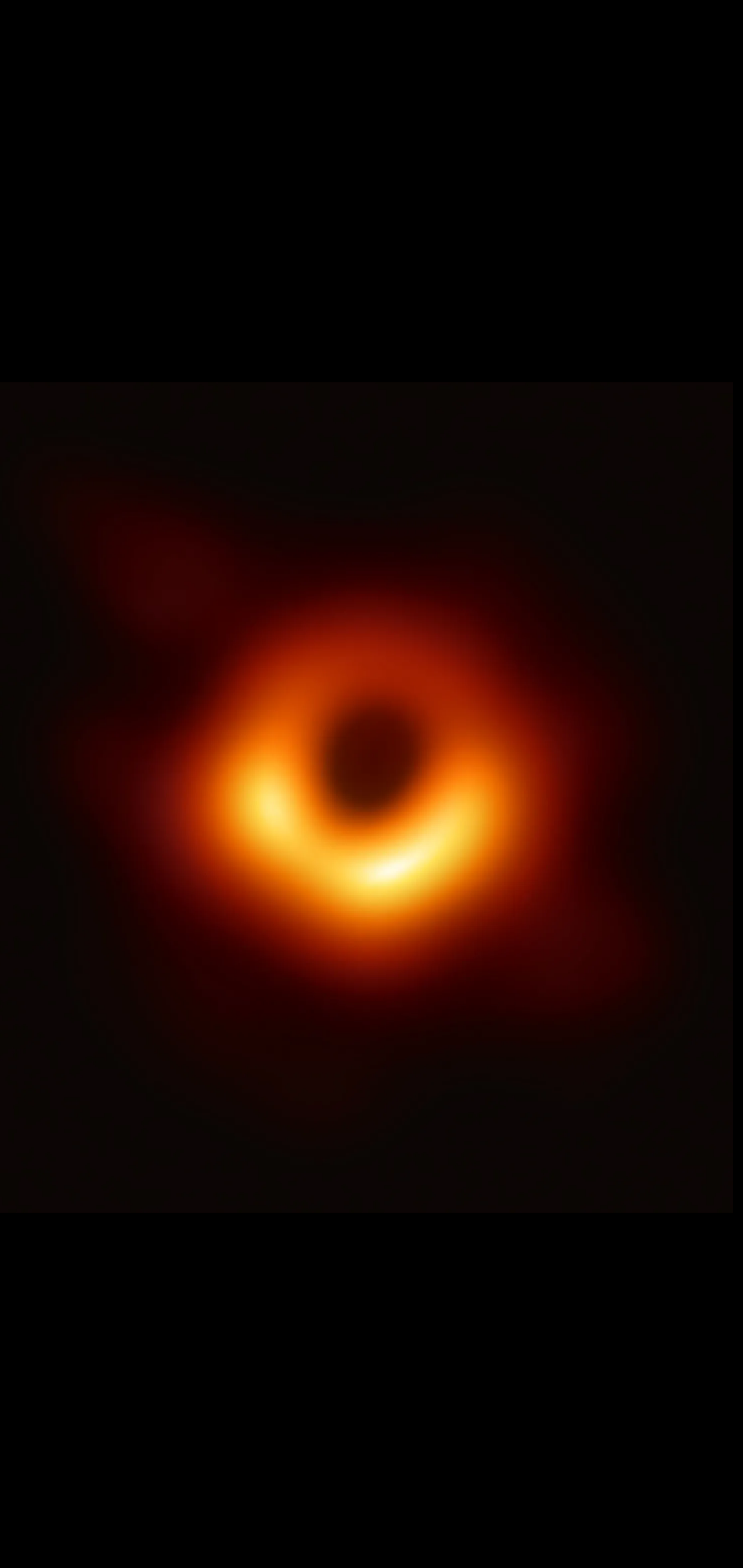 Event Horizon Telescope Black Hole. iPhone X