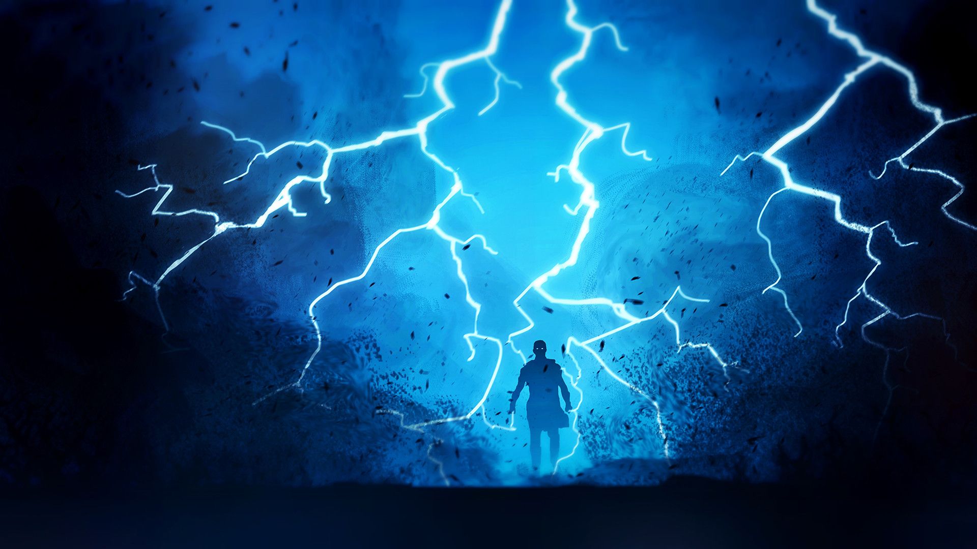 Warrior Fantasy Lightning, HD Artist, 4k Wallpaper, Image