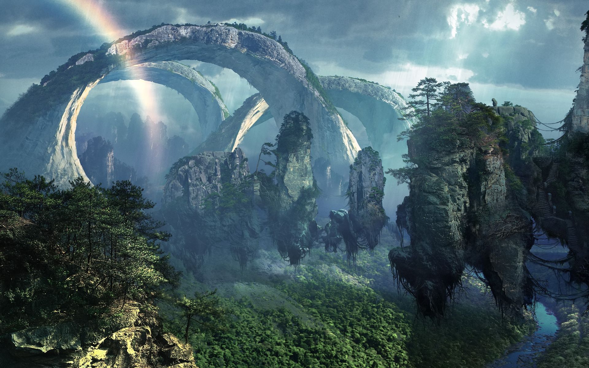 Free download fantasy nature art magic island surreal dream