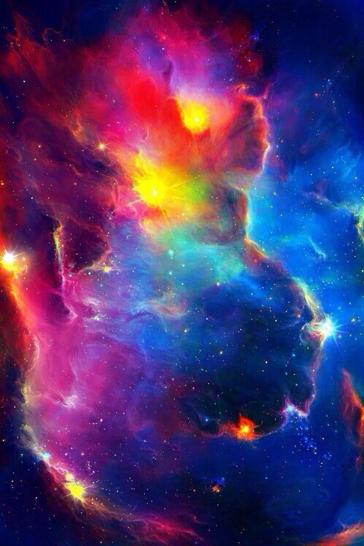 Rainbow Nebula Galaxy Background about space. Astronomy