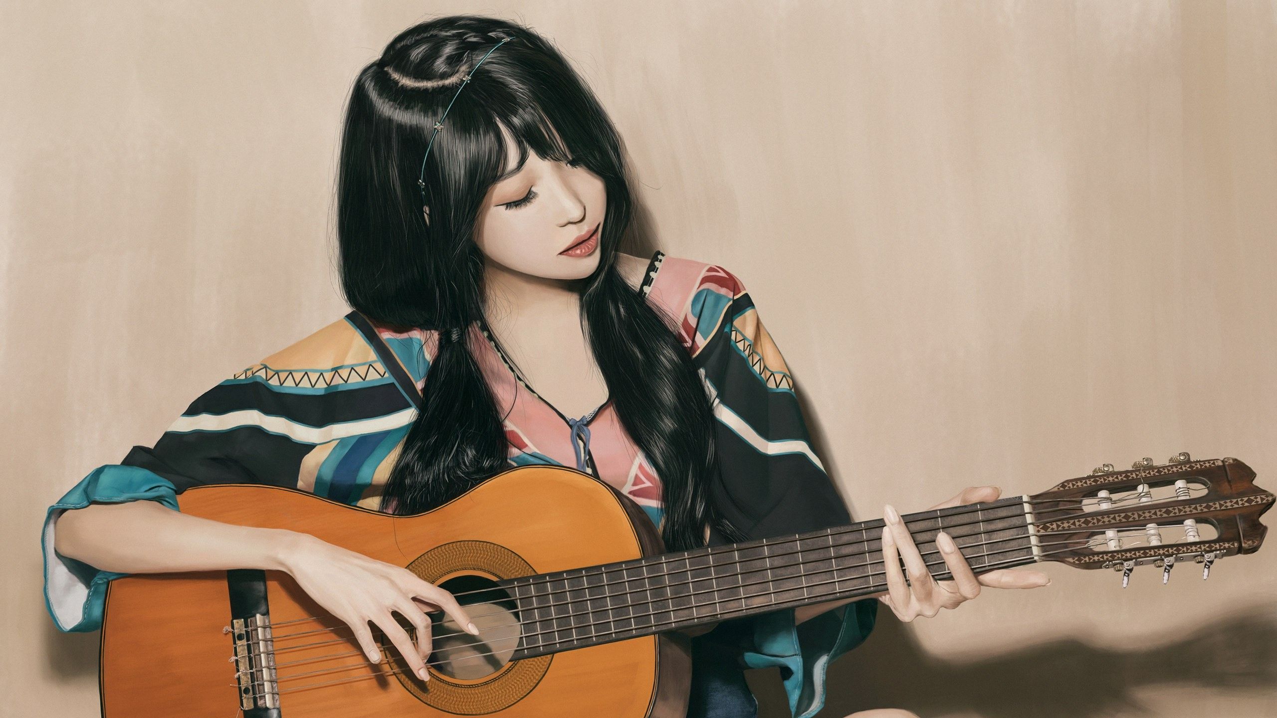 Women Playing Guitar Wallpapers 