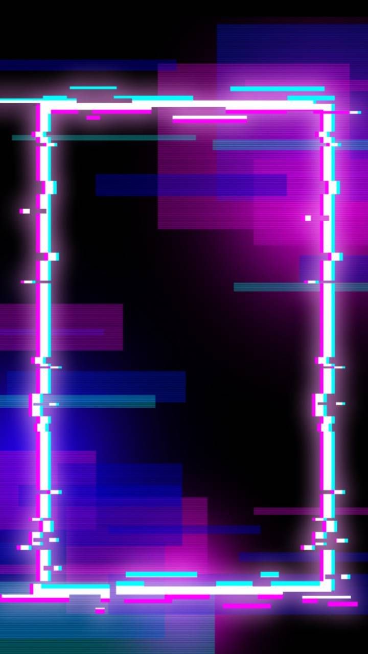 Neon glitch wallpaper