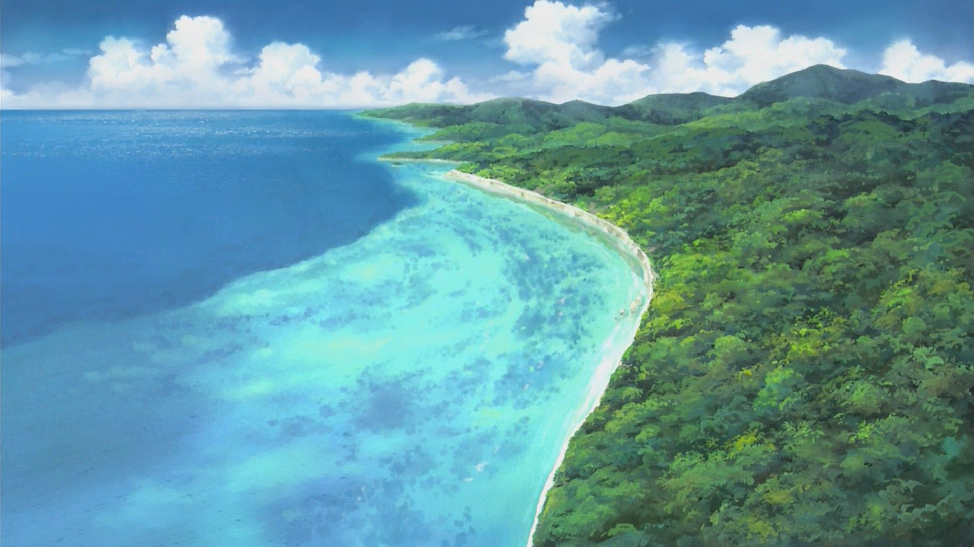 Anime Beach - Smyfoxarts - Digital Art, Landscapes & Nature, Beach & Ocean,  Islands - ArtPal