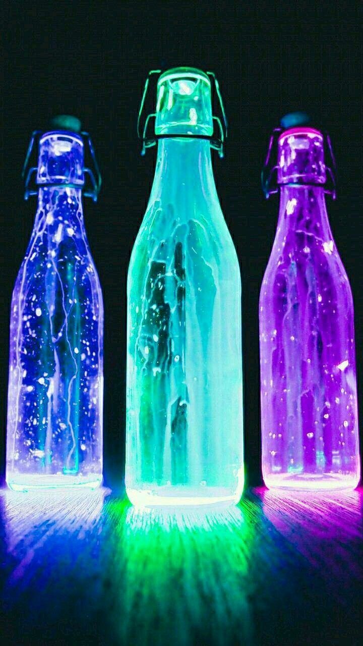 wallpaper. Glow bottle, Water bottle, Bottle
