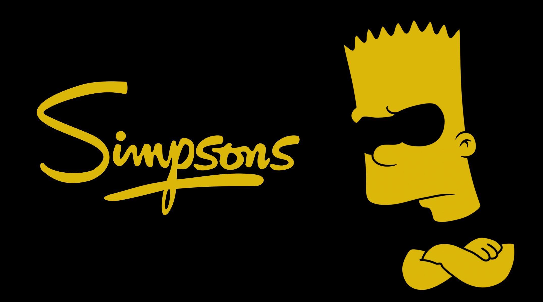 The Simpsons The Simpsons Bart Minimalism Black Yellow Supreme Wallpaper Pc Wallpaper & Background Download
