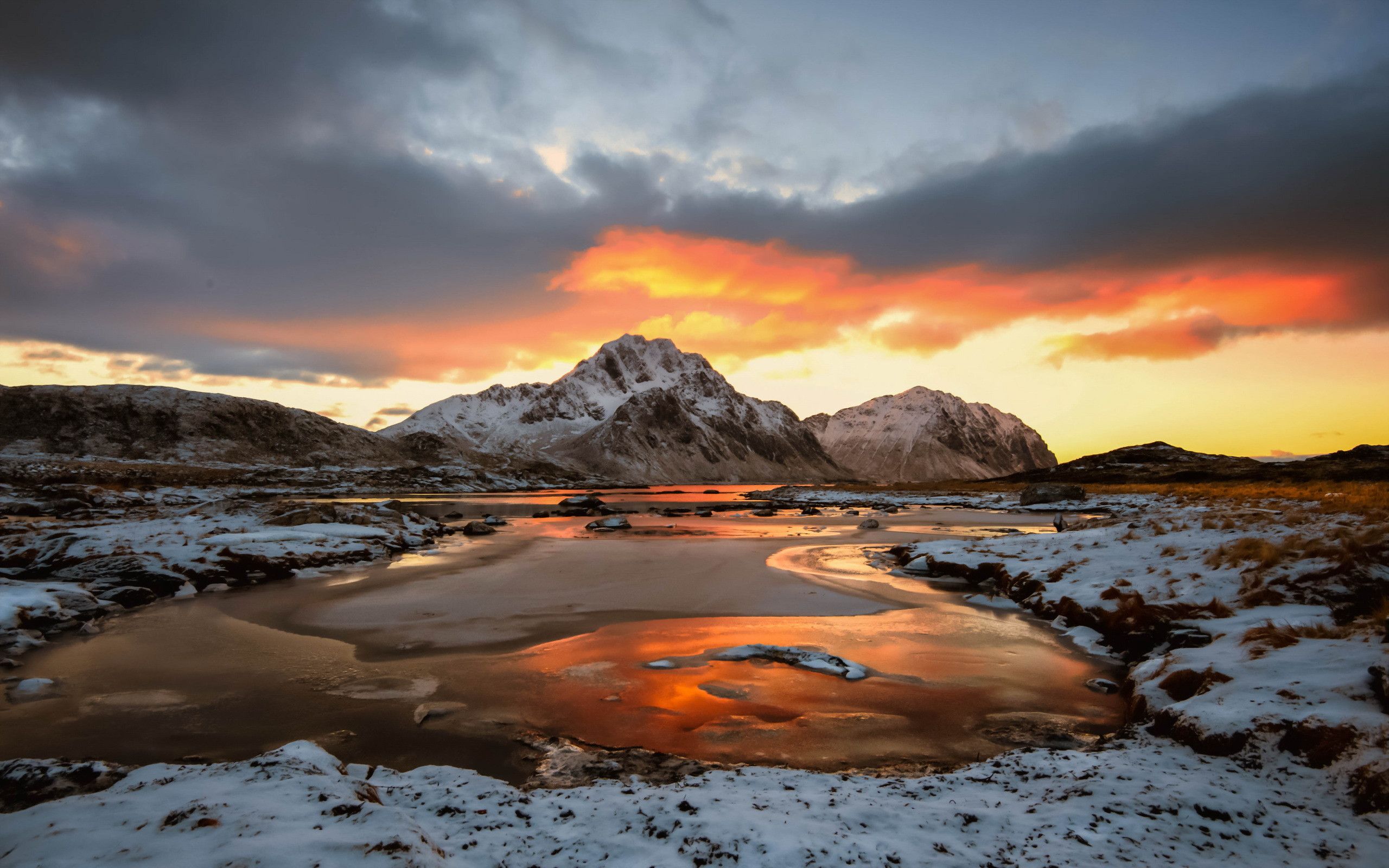 Lofoten Islands Norway Snowy wallpaper. Lofoten Islands Norway