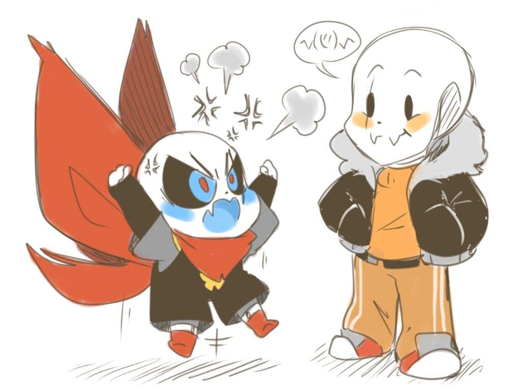 Swapfell sans and papyrus