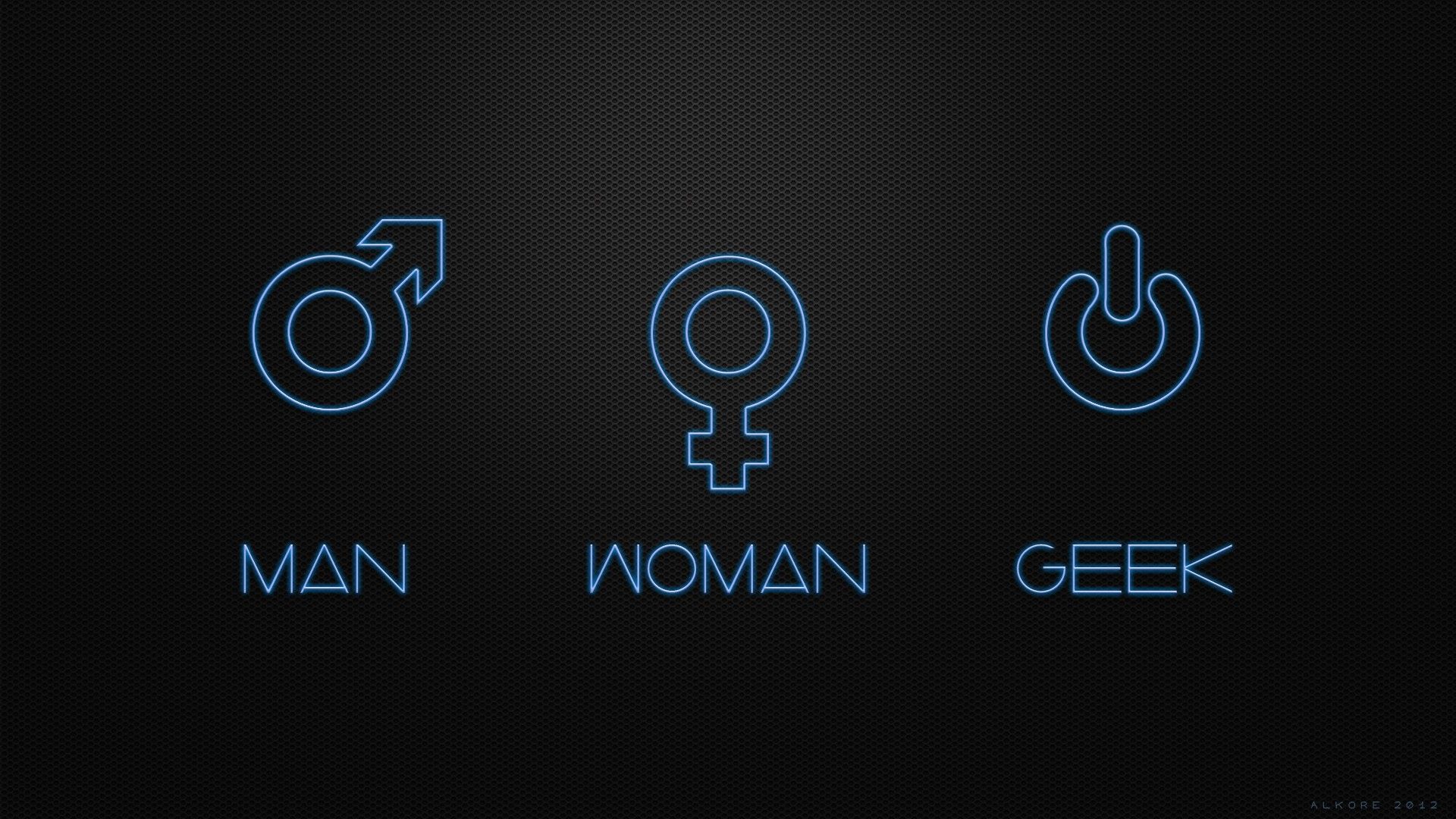 Women geek men funny digital art black background wallpaperx1080