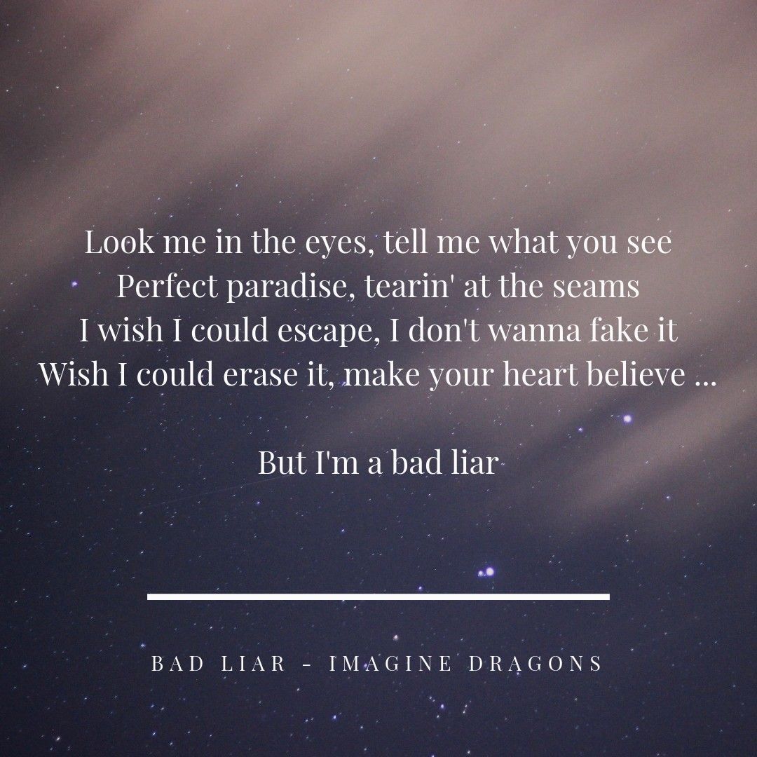 Bad Liar Dragons #lyrics #badliar #imagine #dragons