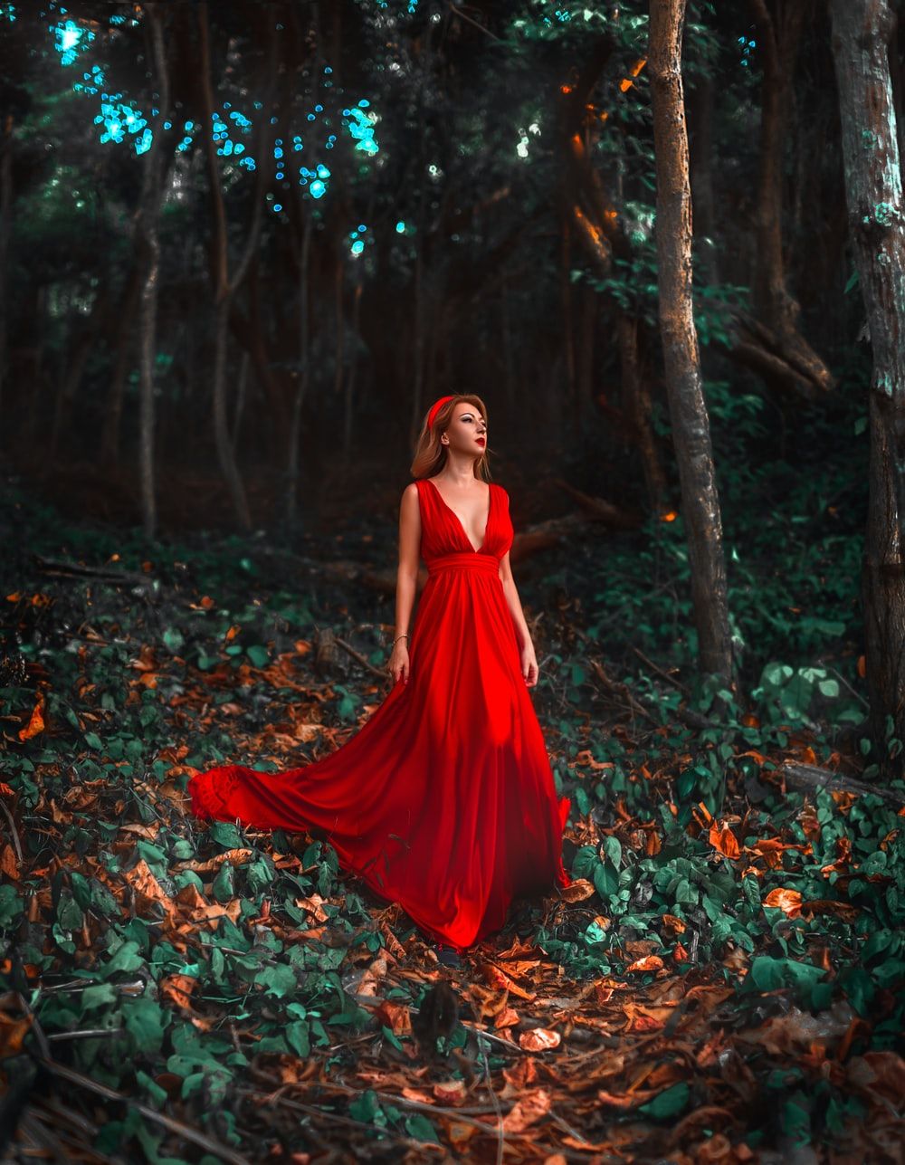 Woman In Forest Picture [HD]. Download Free Image