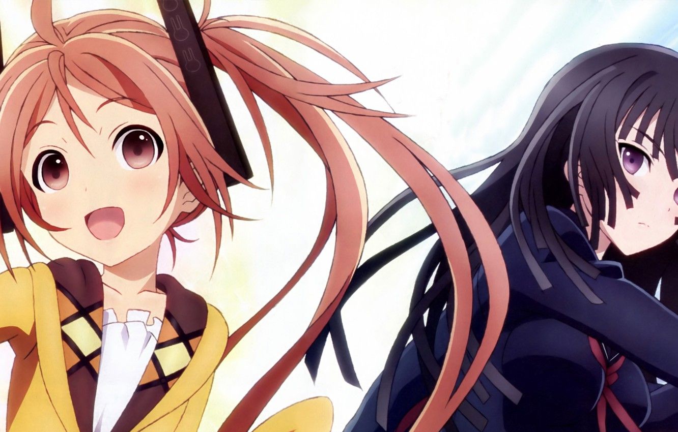 Wallpaper girl, anime, art, Anime, black bullet, Lolly, Enju