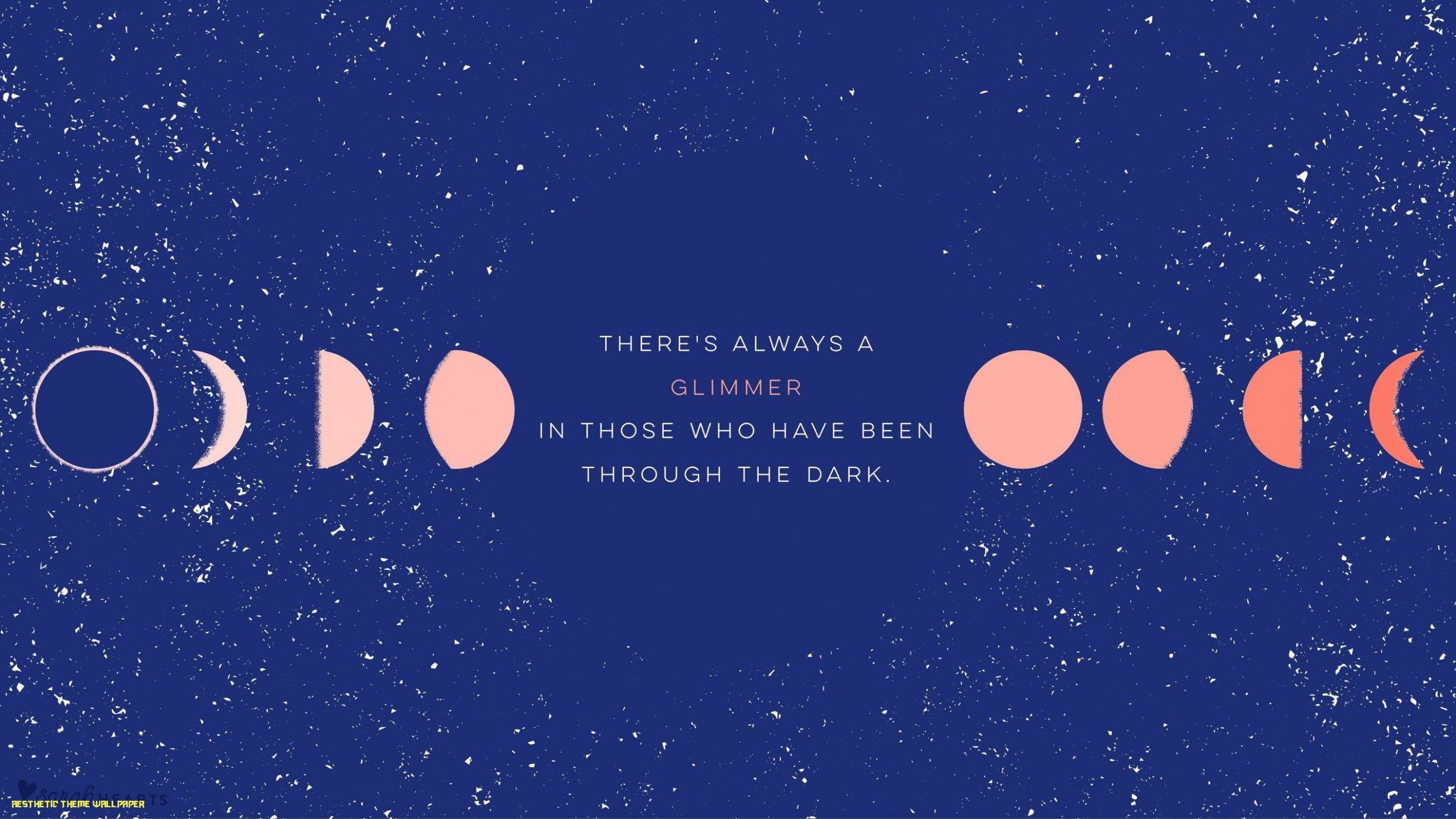 this is a laptop background with a space theme and a quote