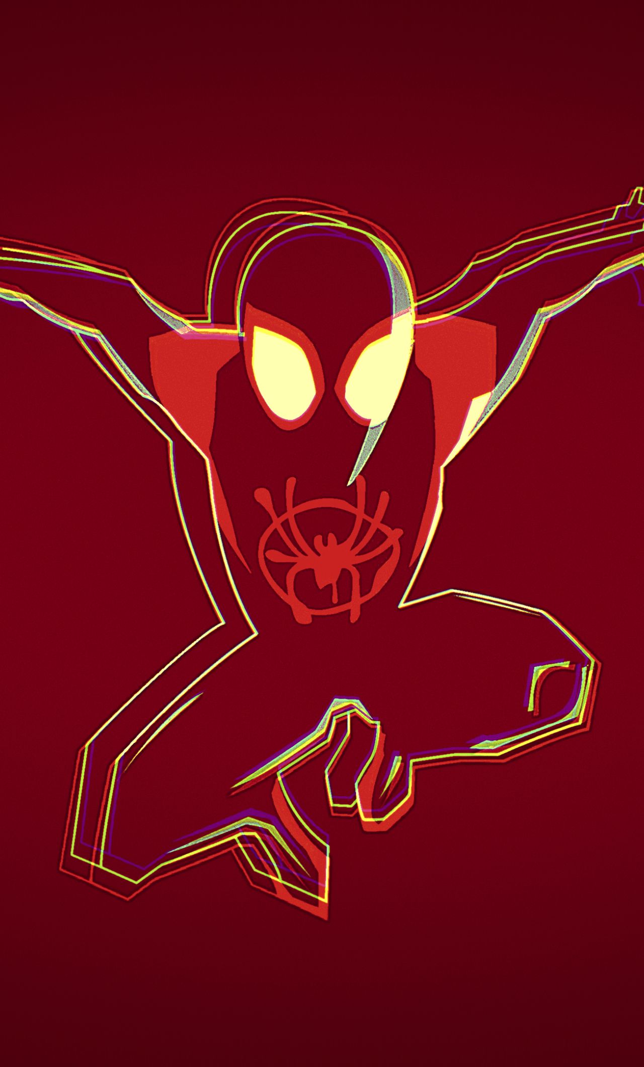 Minimalist Spiderman Into The Spider Verse 4K IPhone 6