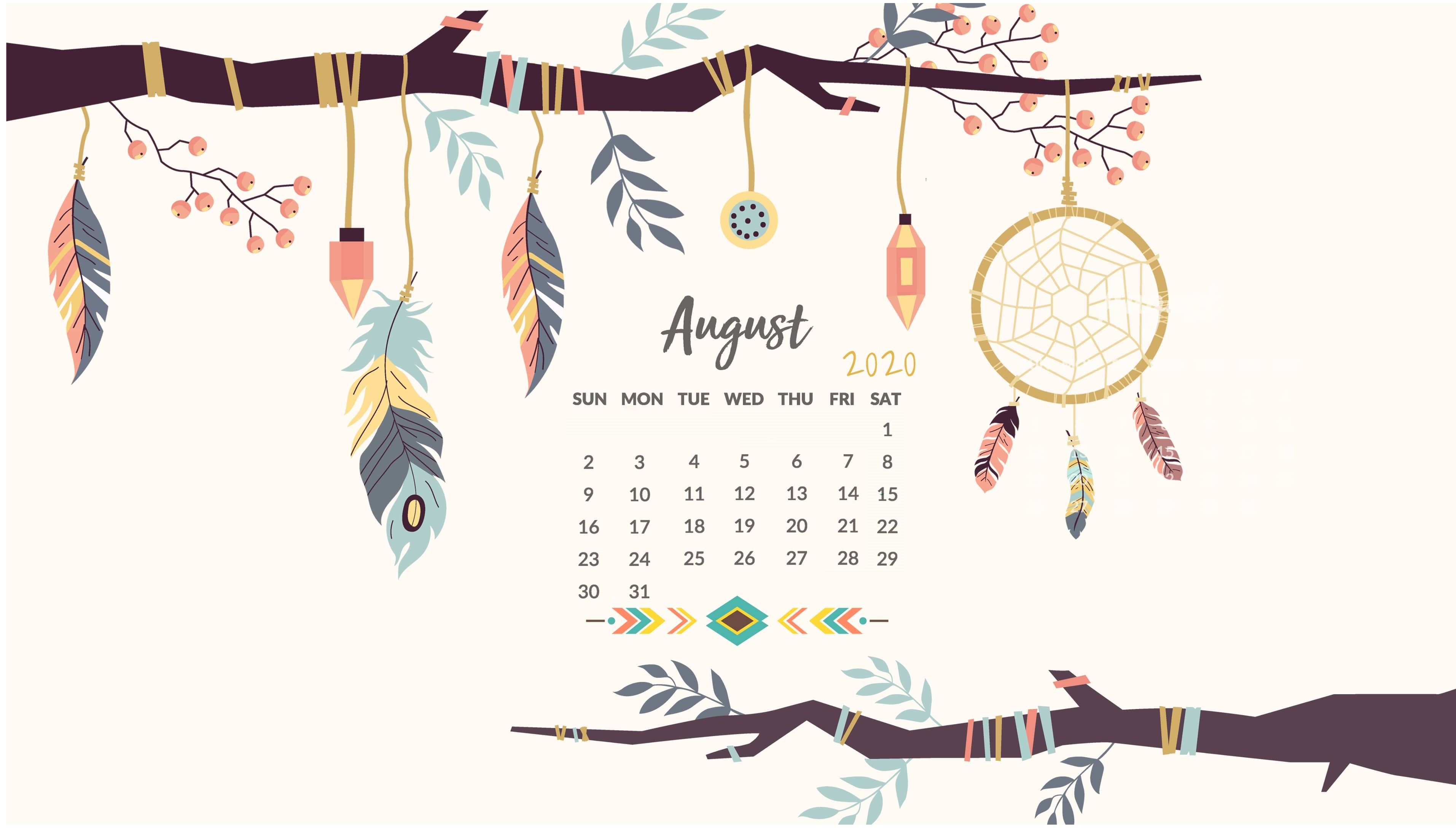 August 2020 Calendar Wallpaper Free August 2020 Calendar