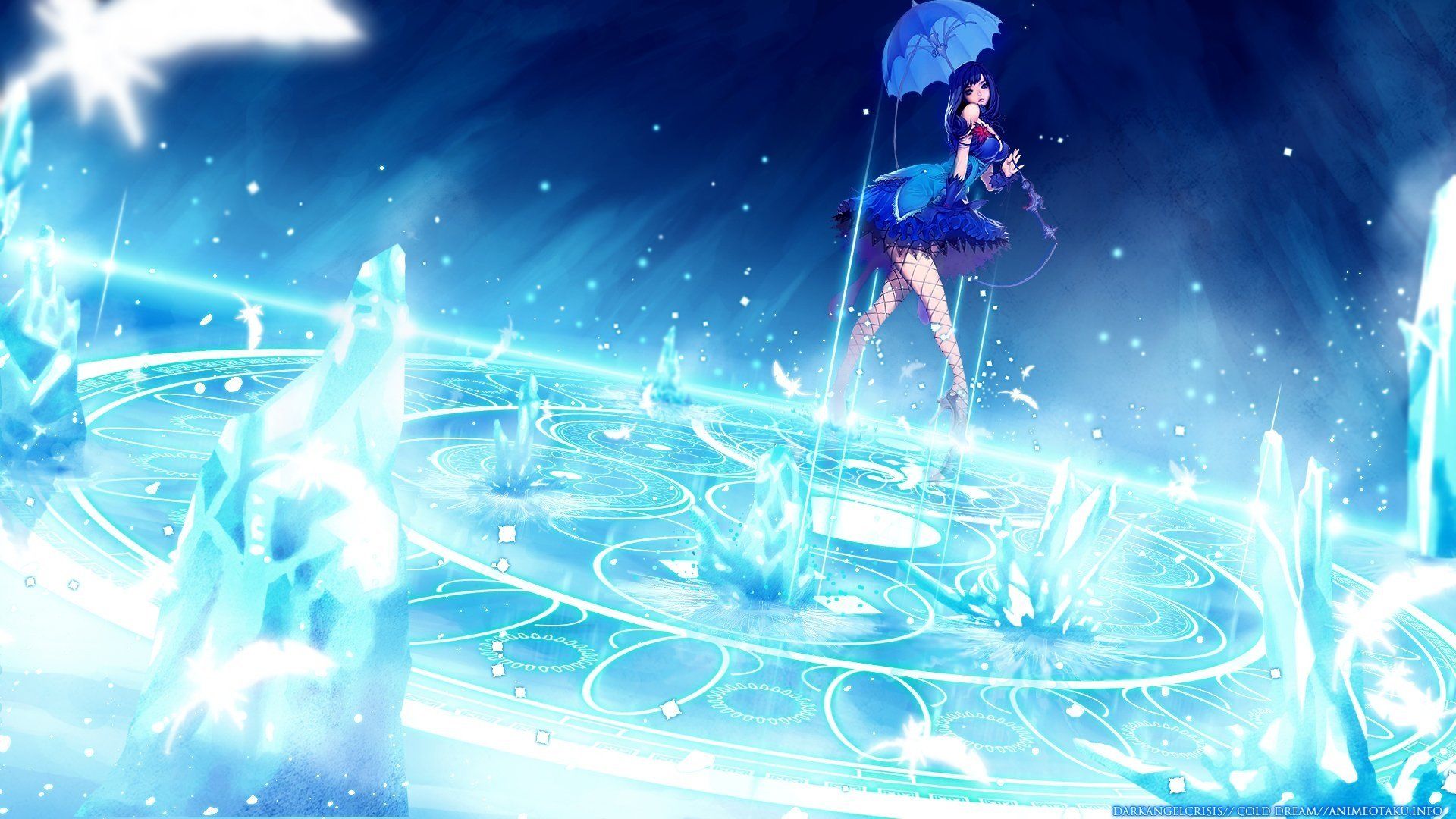 Blue Anime Girl HD Wallpaper