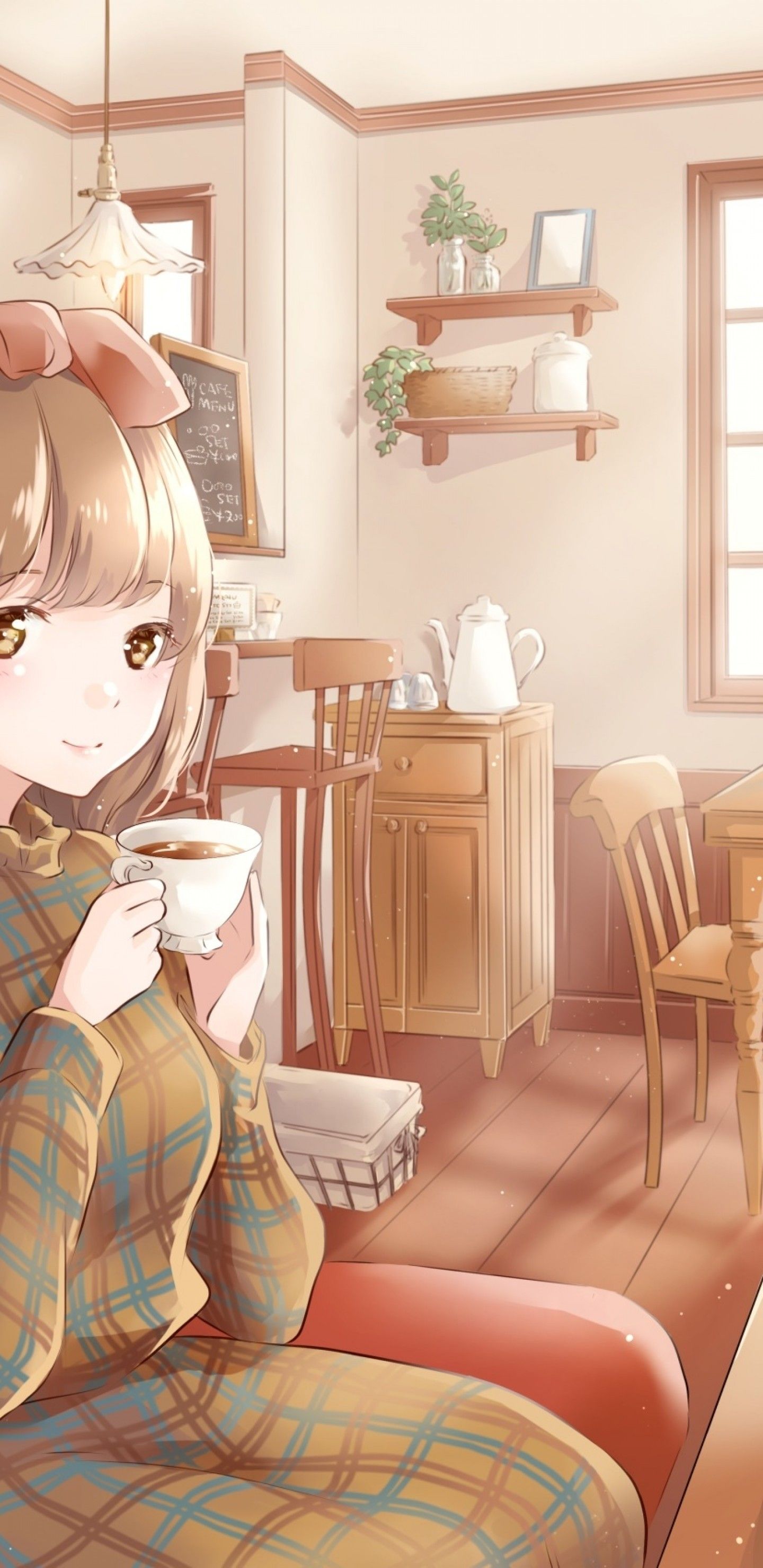Anime HD Girl Coffee Shop Wallpapers - Wallpaper Cave