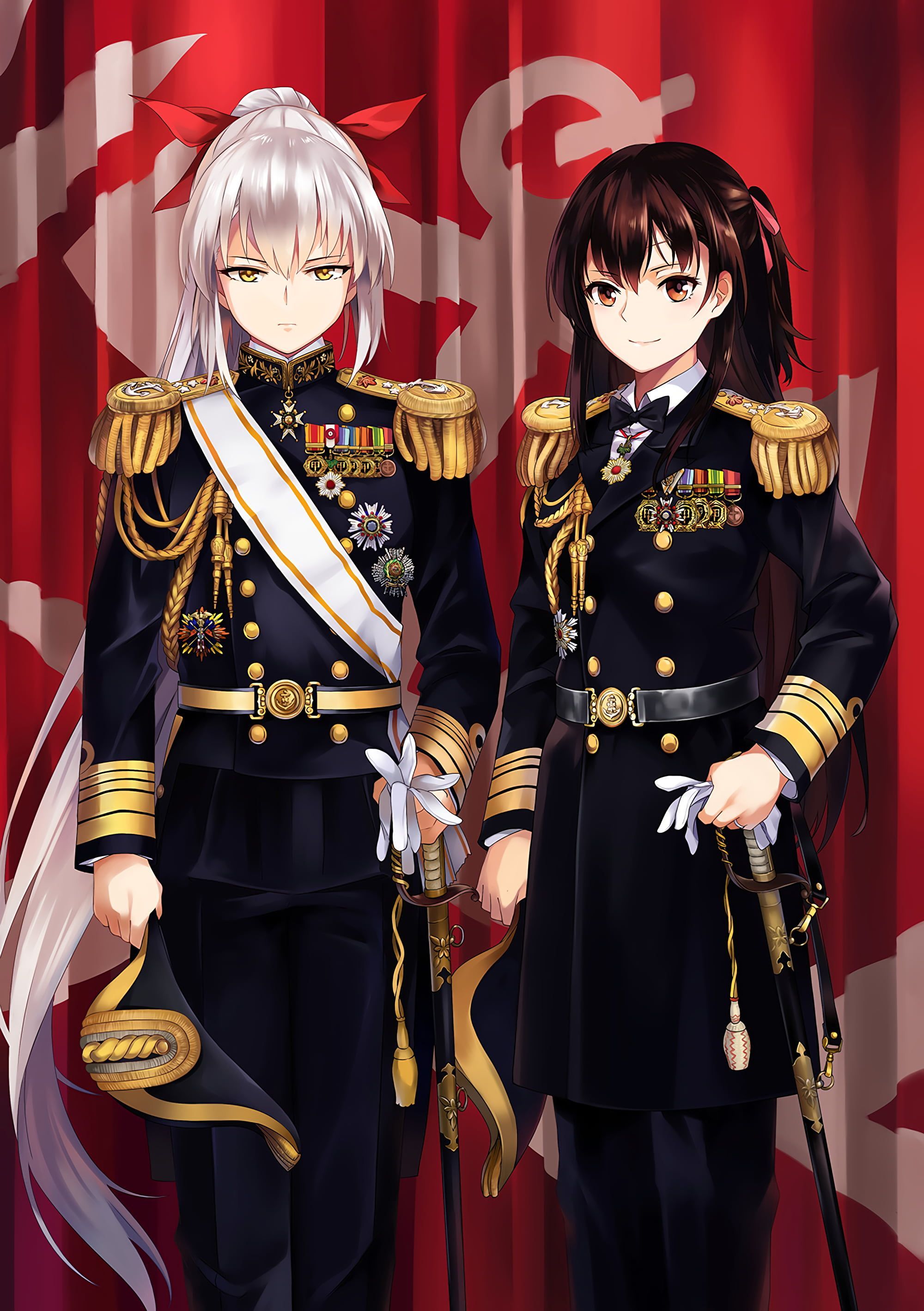 Anime Girl Military Uniform Guns  Maiden HD phone wallpaper  Pxfuel