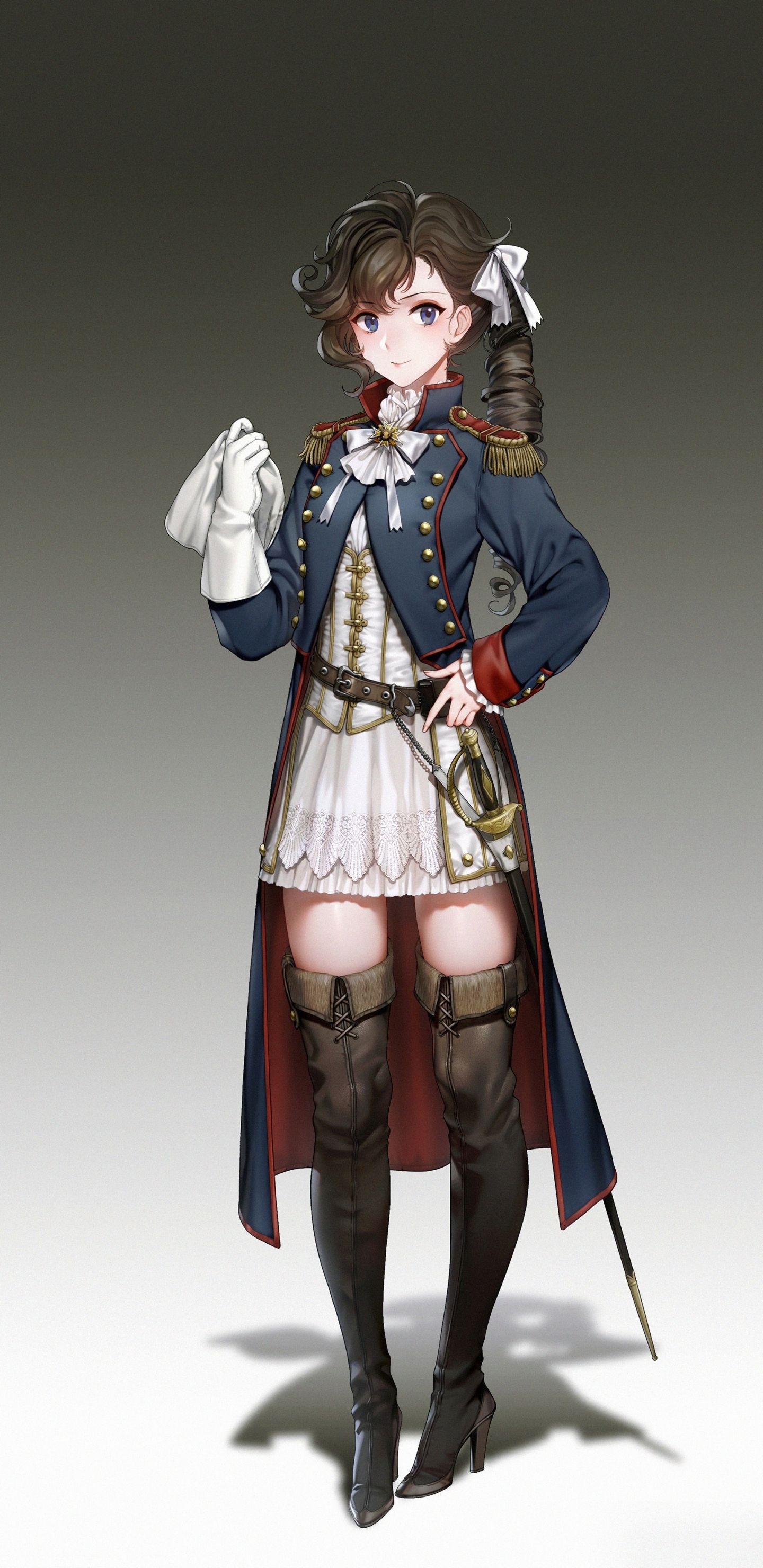 anime girl military uniform