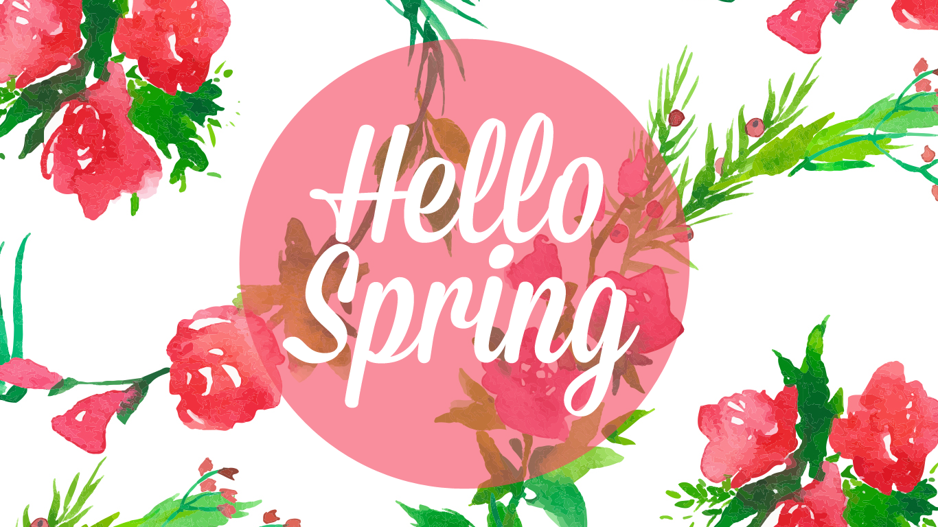 Freebie: HELLO SPRING Desktop & iPhone Wallpaper