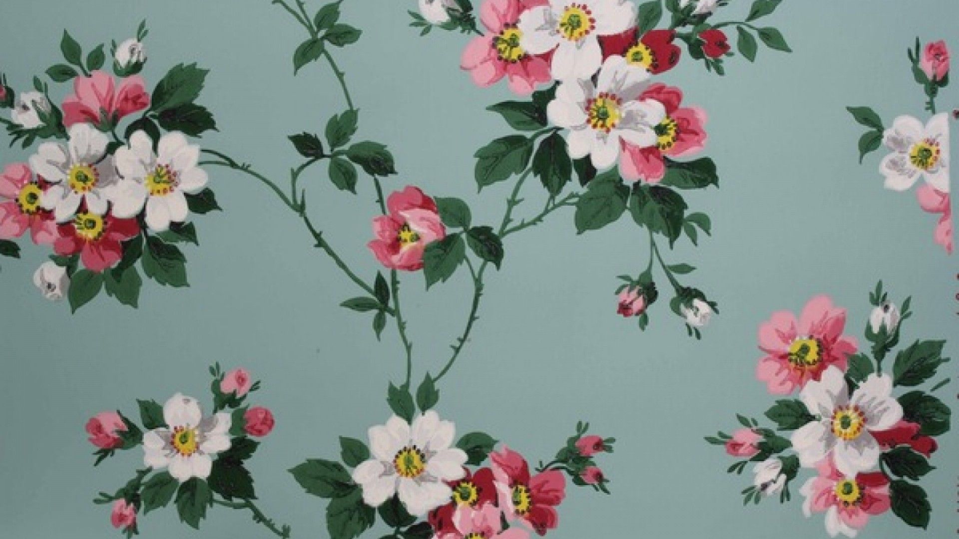 Floral Print Wallpaper for Desktop