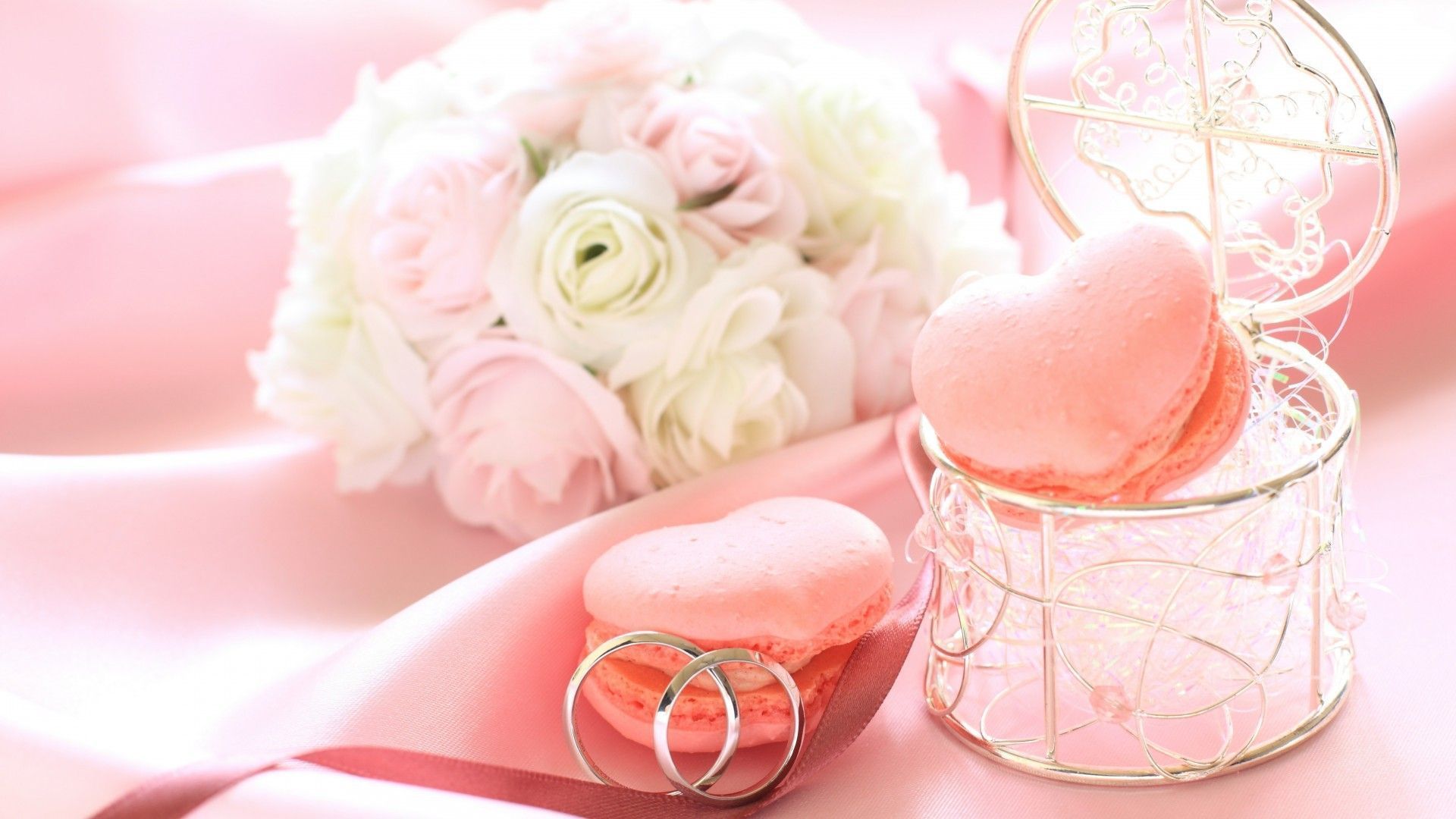 Pink cookies for wedding wallpaper and image