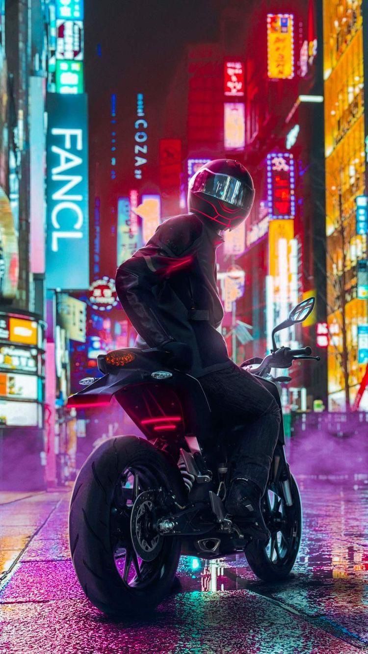 Cyberpunk 2077 Motorcycle 4K Wallpaper iPhone HD Phone #101l