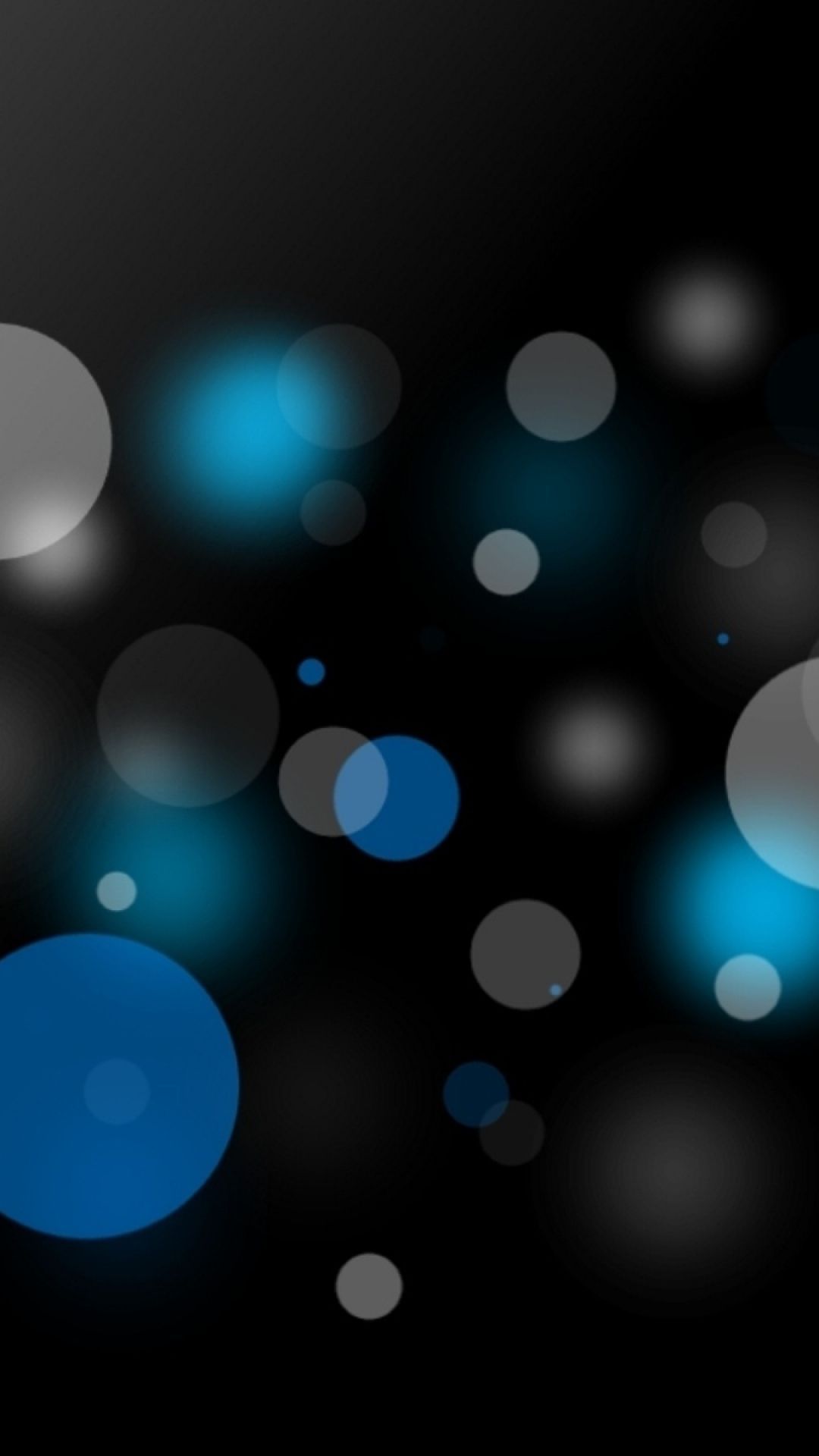 Black Blue Dark Circle HD Wallpaper for Android Mobile