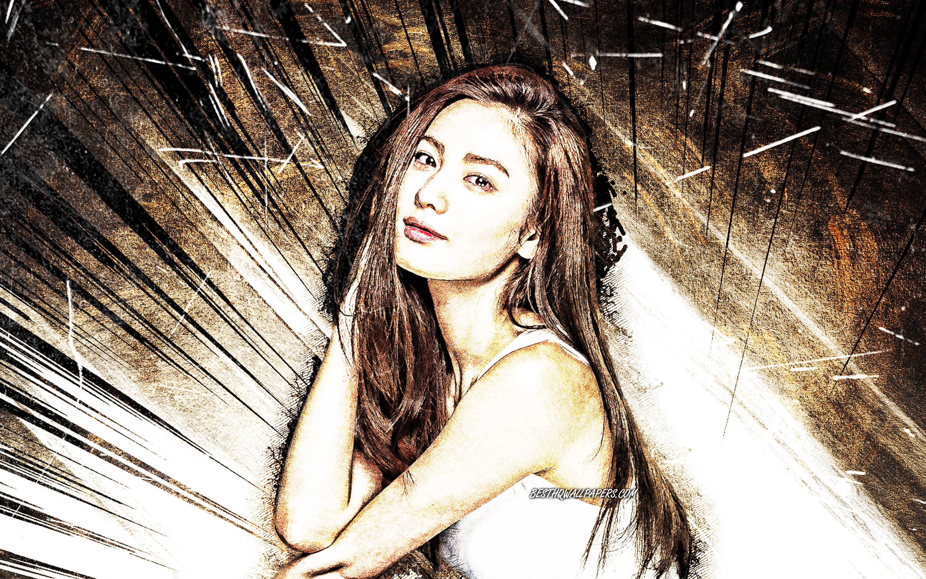 Download Wallpaper 4k, Nana, Grunge Art, K Pop, South Korean