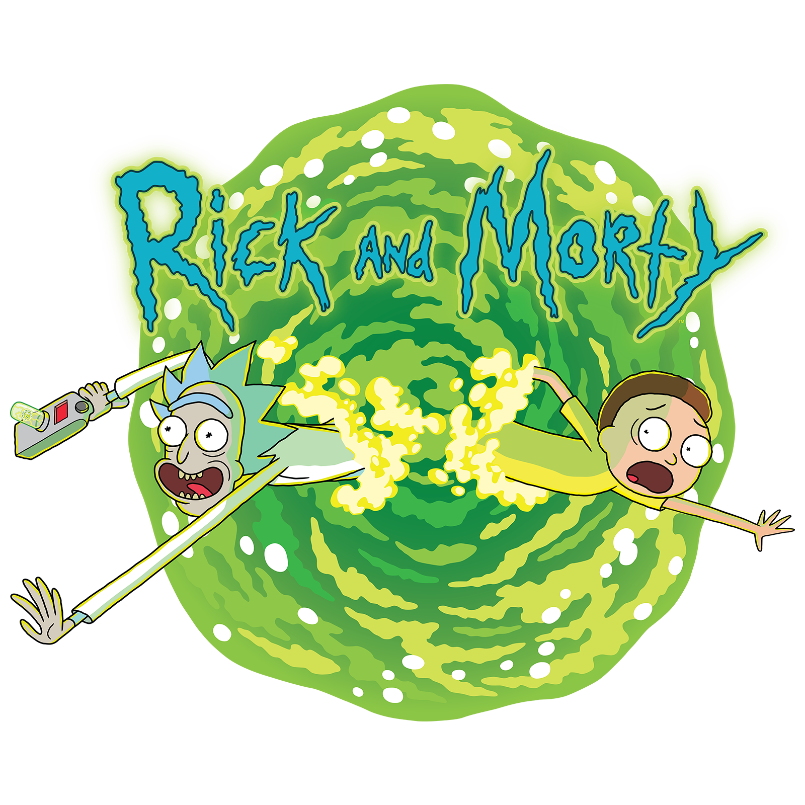 Rick And Morty Portal wallpaper Stock Vector