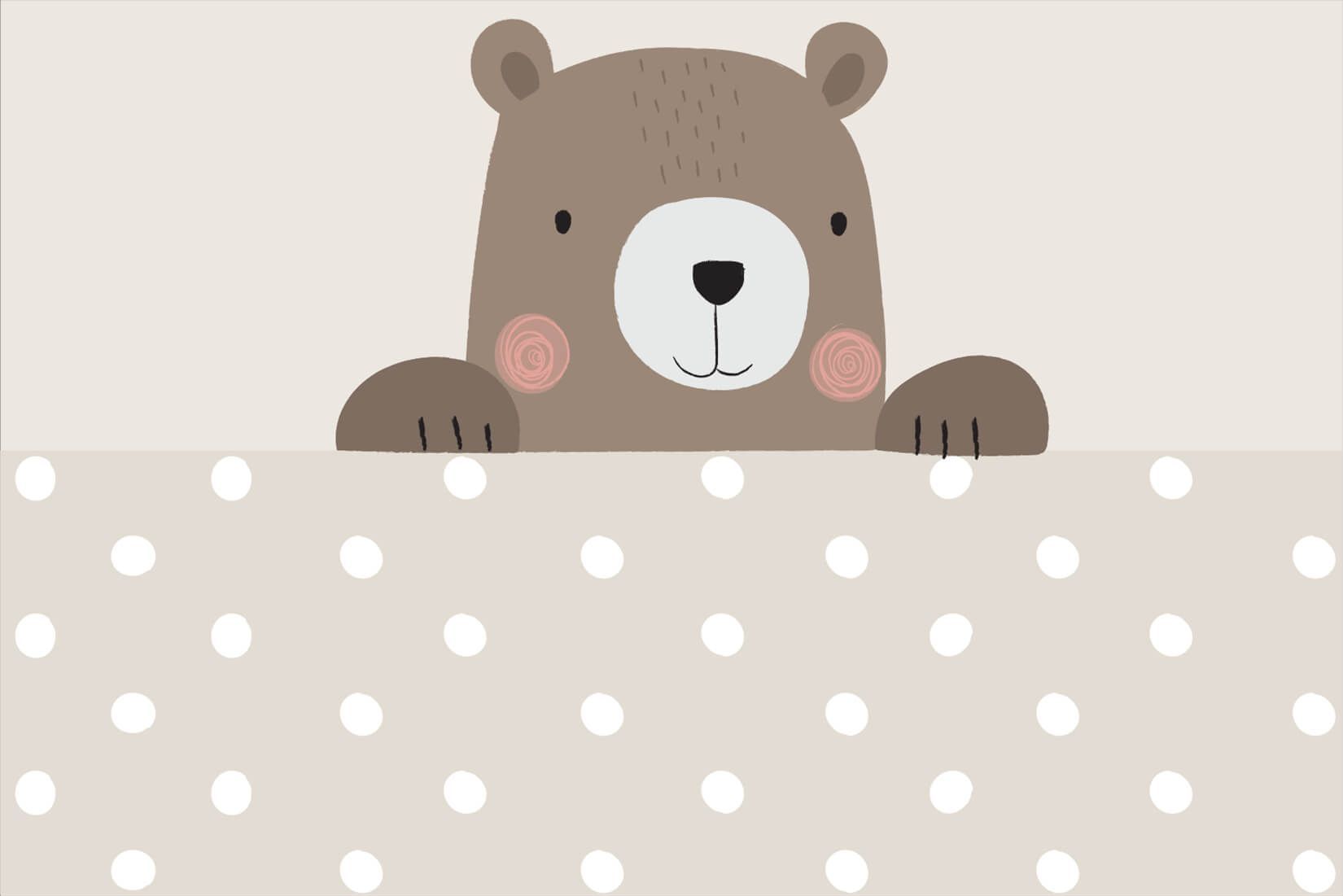 Peek A Boo Bernie Bear Mural En 2020. Decoracion Habitacion Bebe