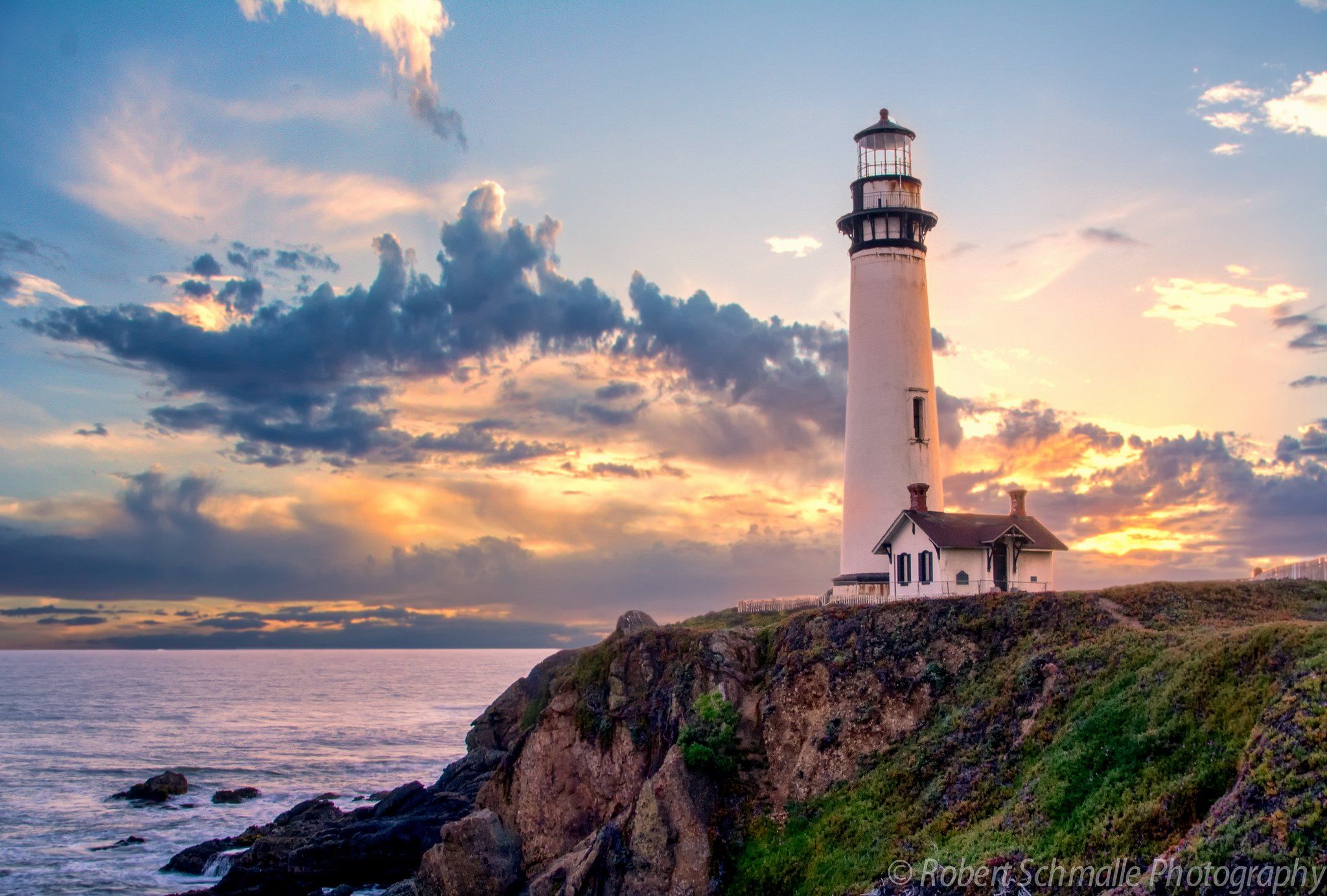 Desktop wallpaper with lighthouse and house there. by WallpaperEarth on  DeviantArt